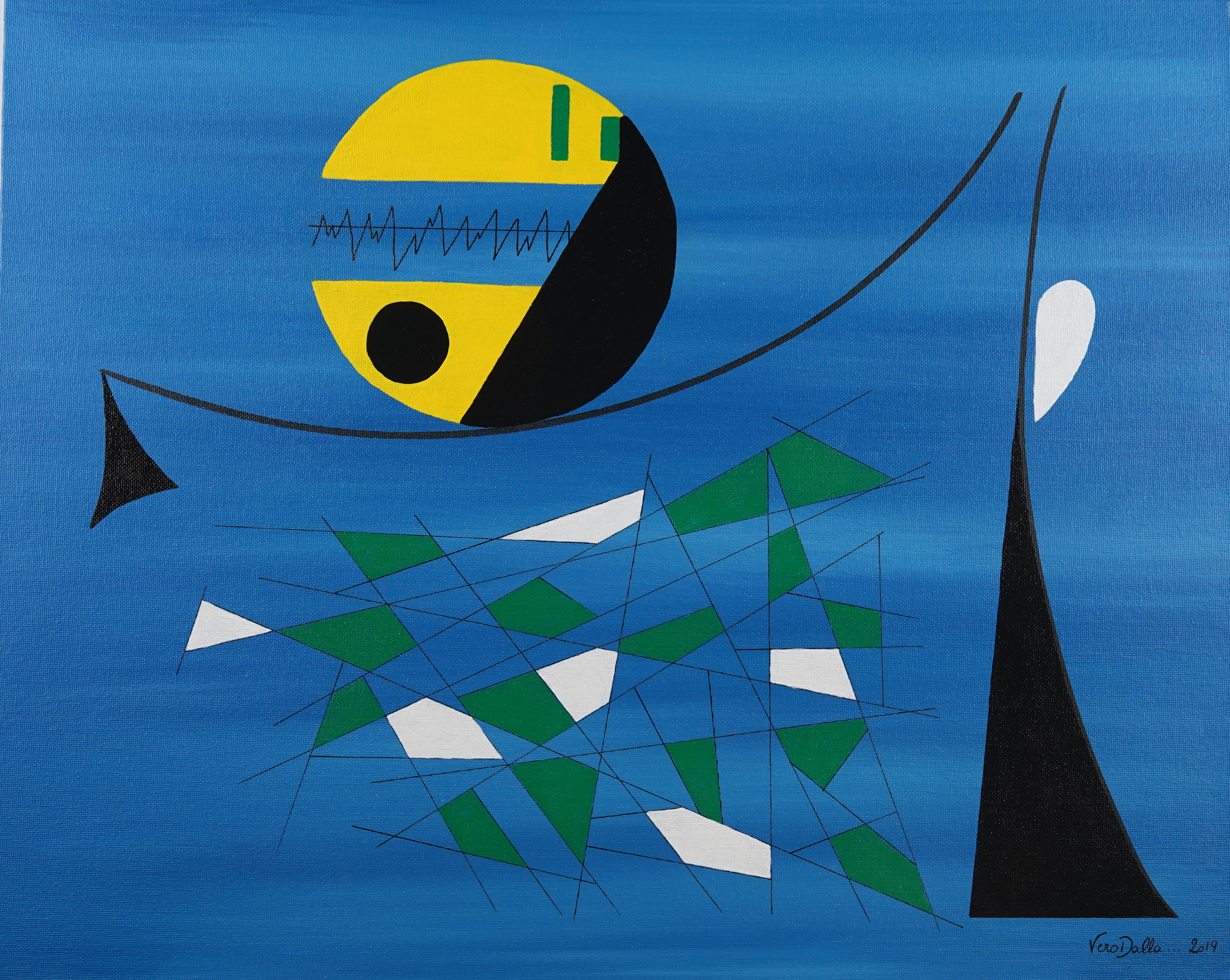 Etude 29 - 2019 - 16" x 20" - Indian Ink and Acrylic on Canvas Board