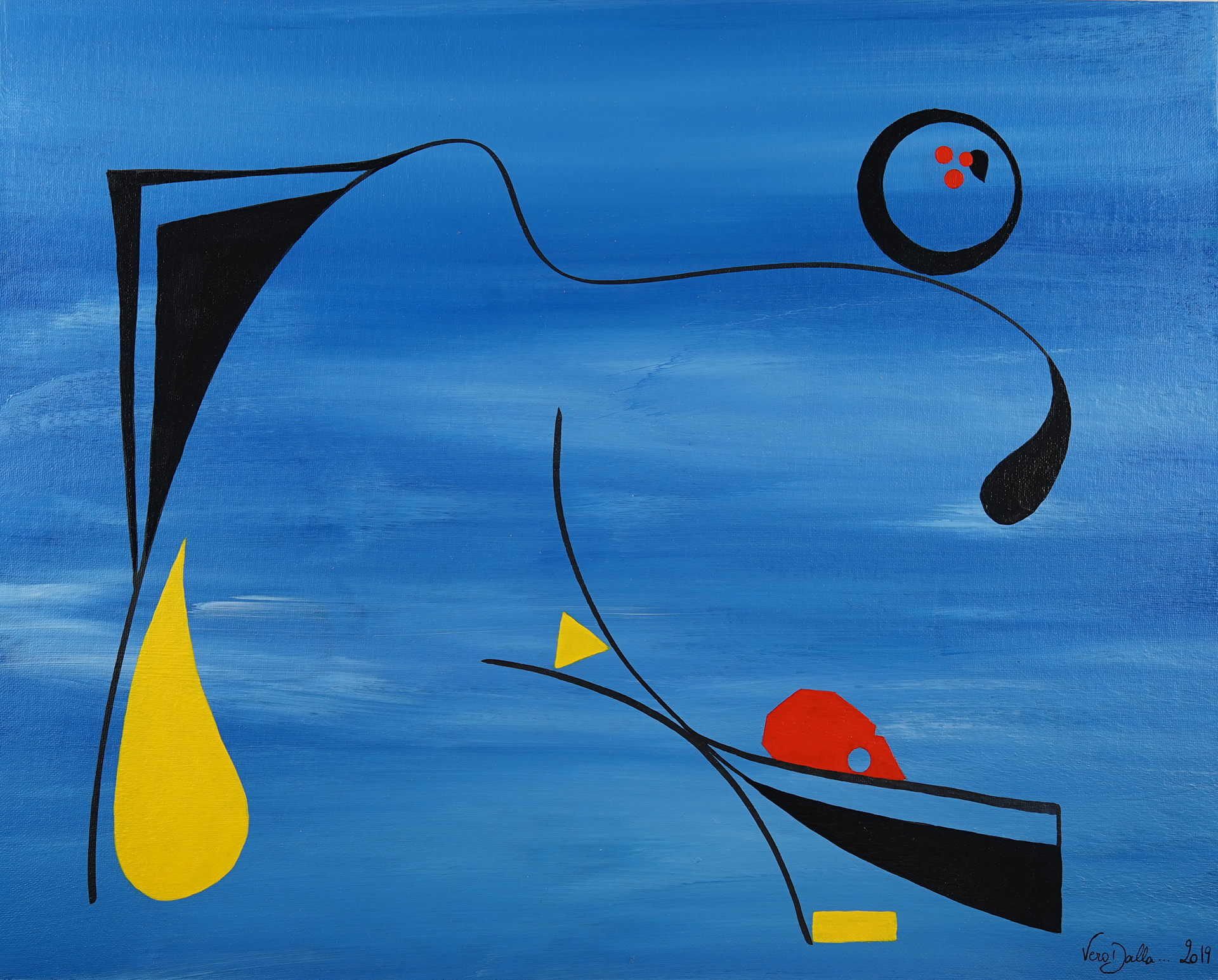 Etude 28 - 2019 - 16" x 20" - Indian Ink and Acrylic on Canvas Board