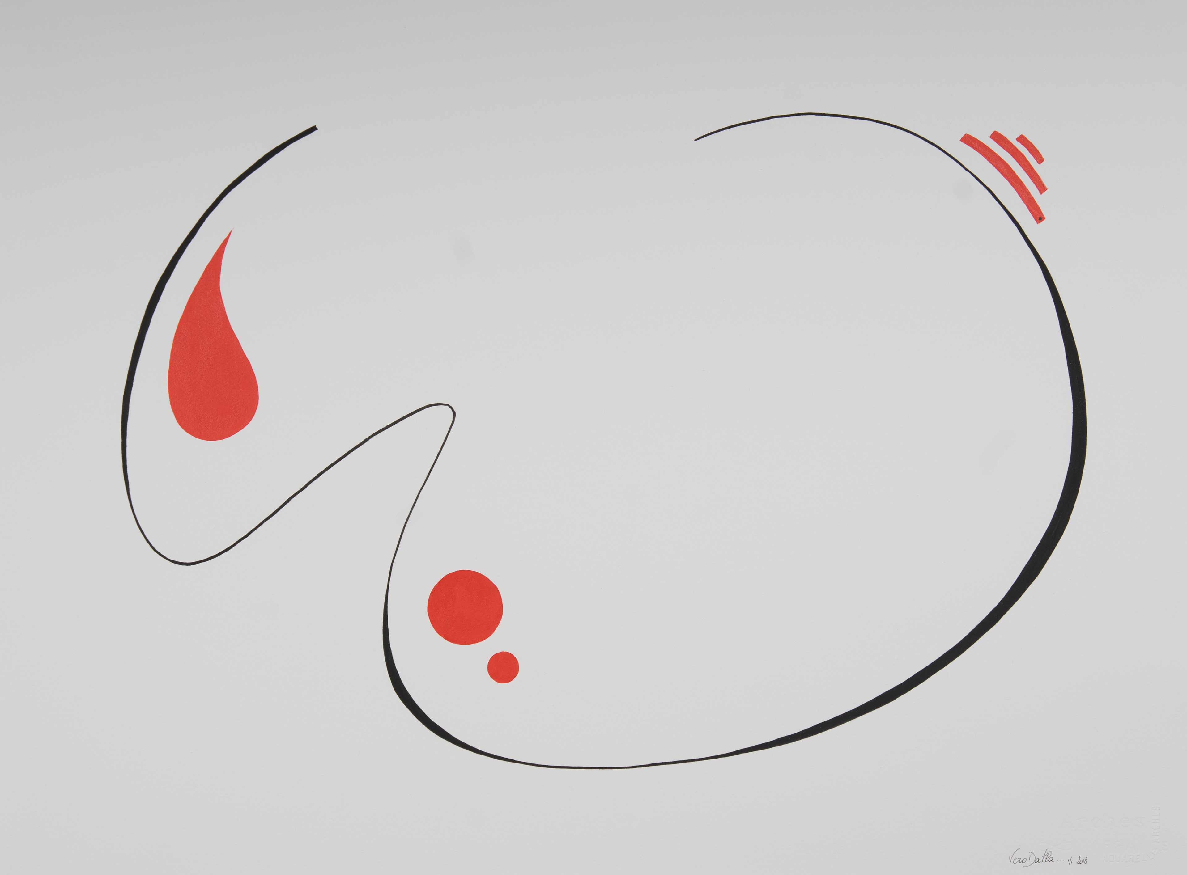 Etude 24 - 2018 - 22" x 30"- Indian Ink and Acrylic on Arches paper