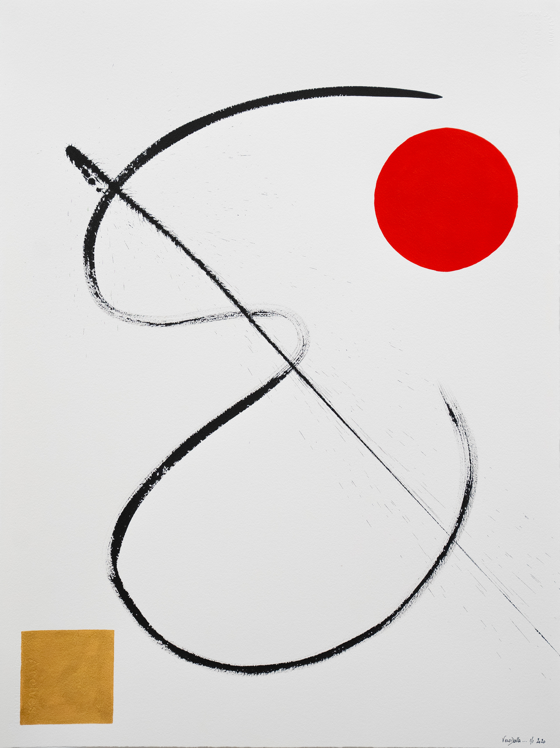 ETUDE II 2020/70 30"X22" - Indian Ink and Acrylic on Arches Paper