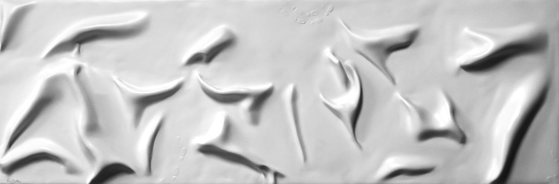 Inner Journey 2 - 2010 - 15.7" x 47" - Sold - Mineral Paste on Wood and Acrylic