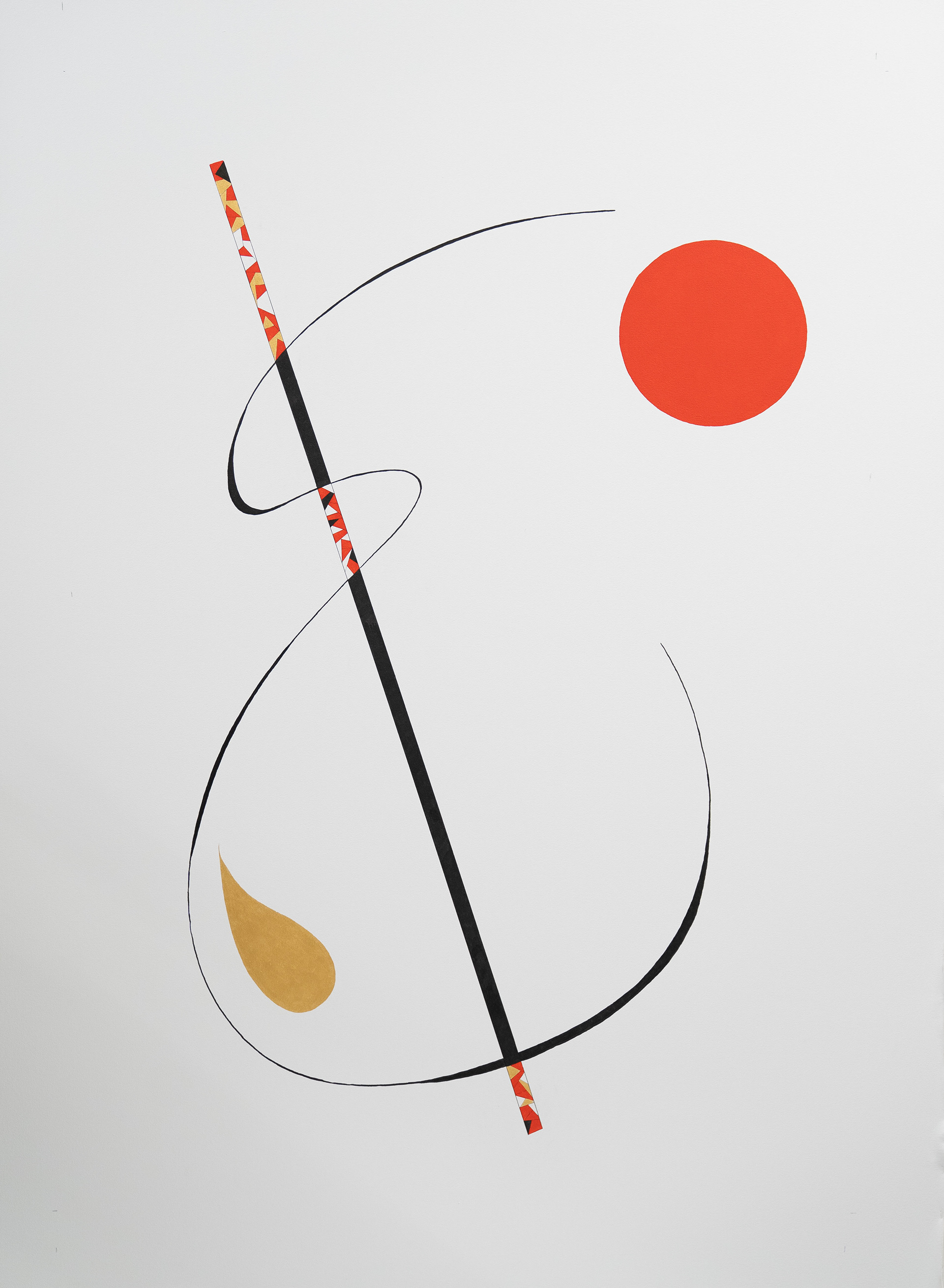 Etude 31 - 2018 - 48" x 72"- Indian Ink and Acrylic on Canvas 