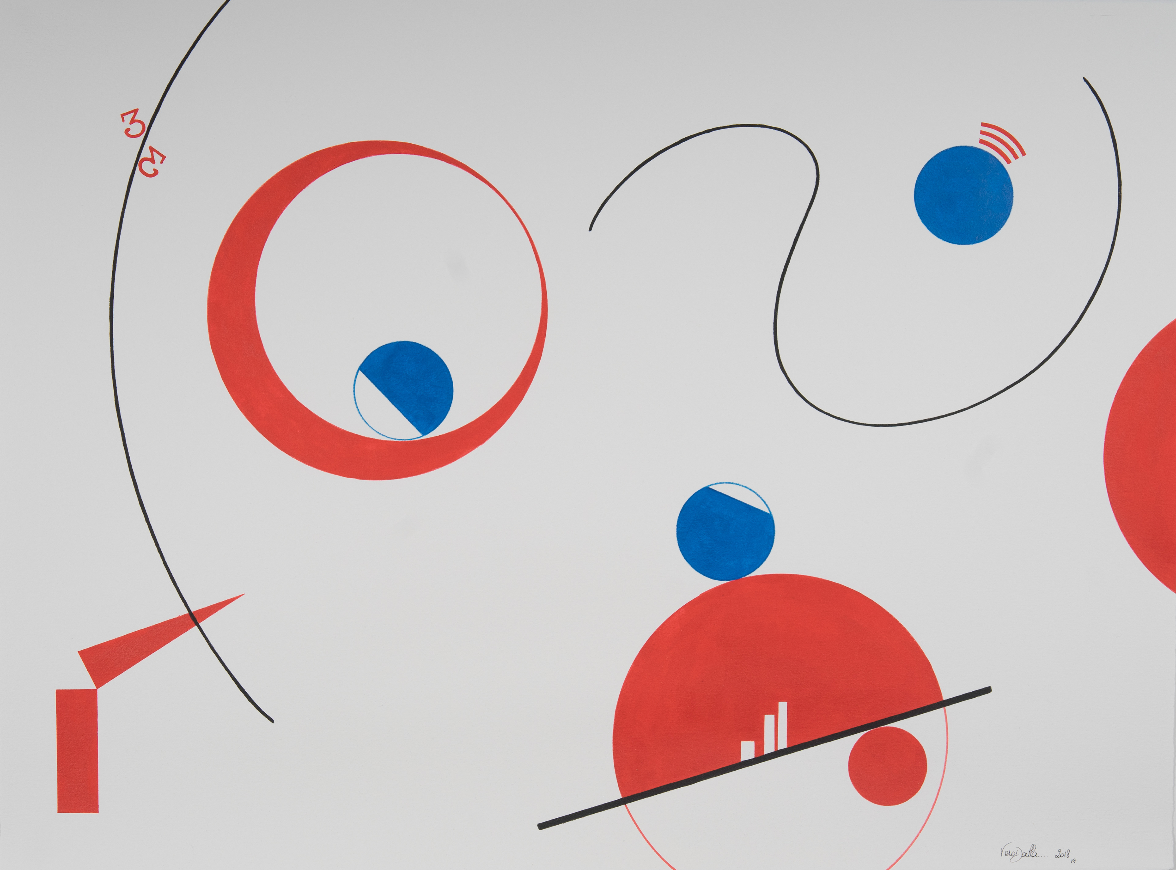 Etude 19 - 2018 - 22" x 30"- Indian Ink and Acrylic on Arches paper