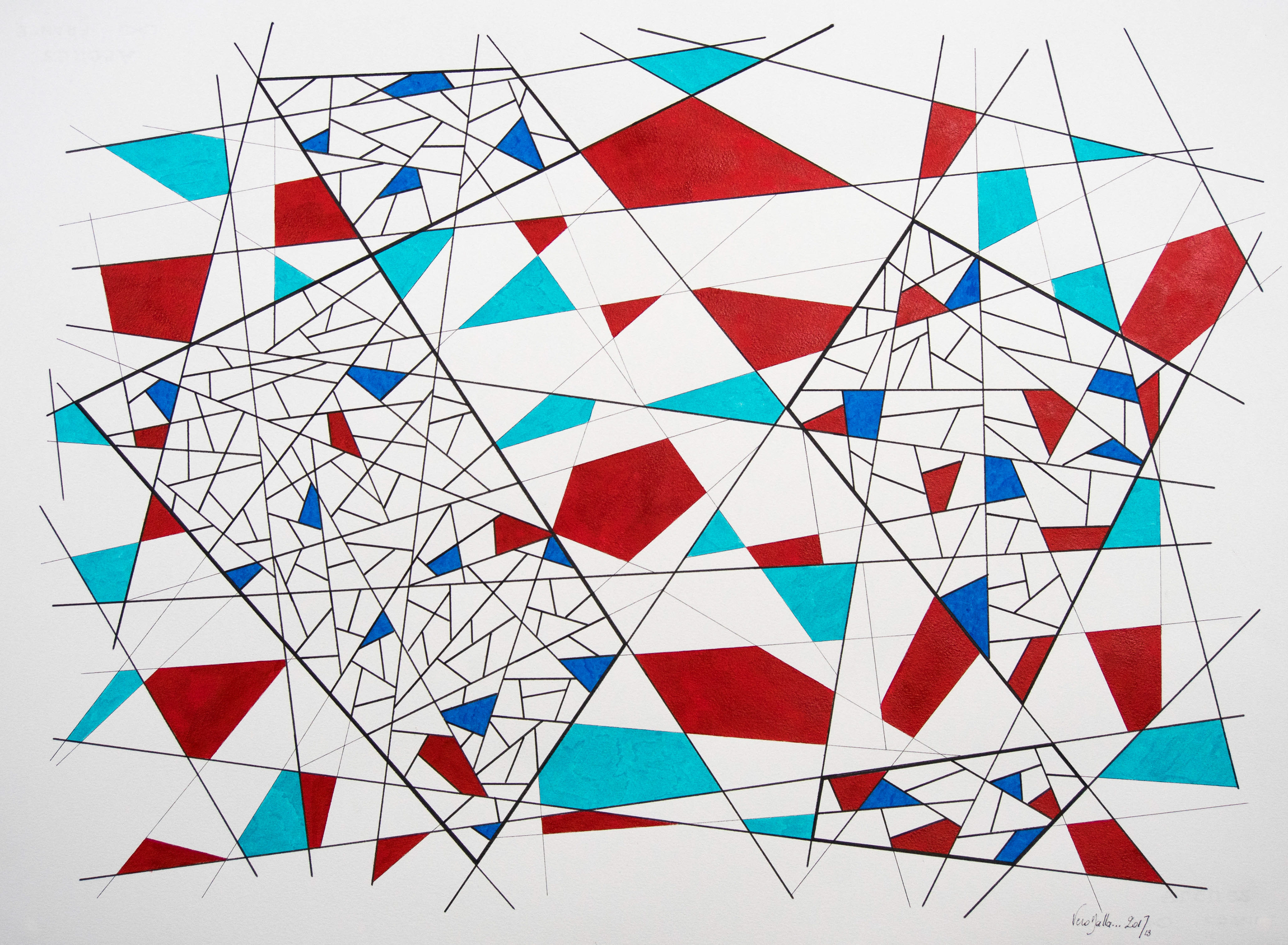 SOLD - Etude 13 - 2018 - 22" x 30"- Indian Ink on Arches paper