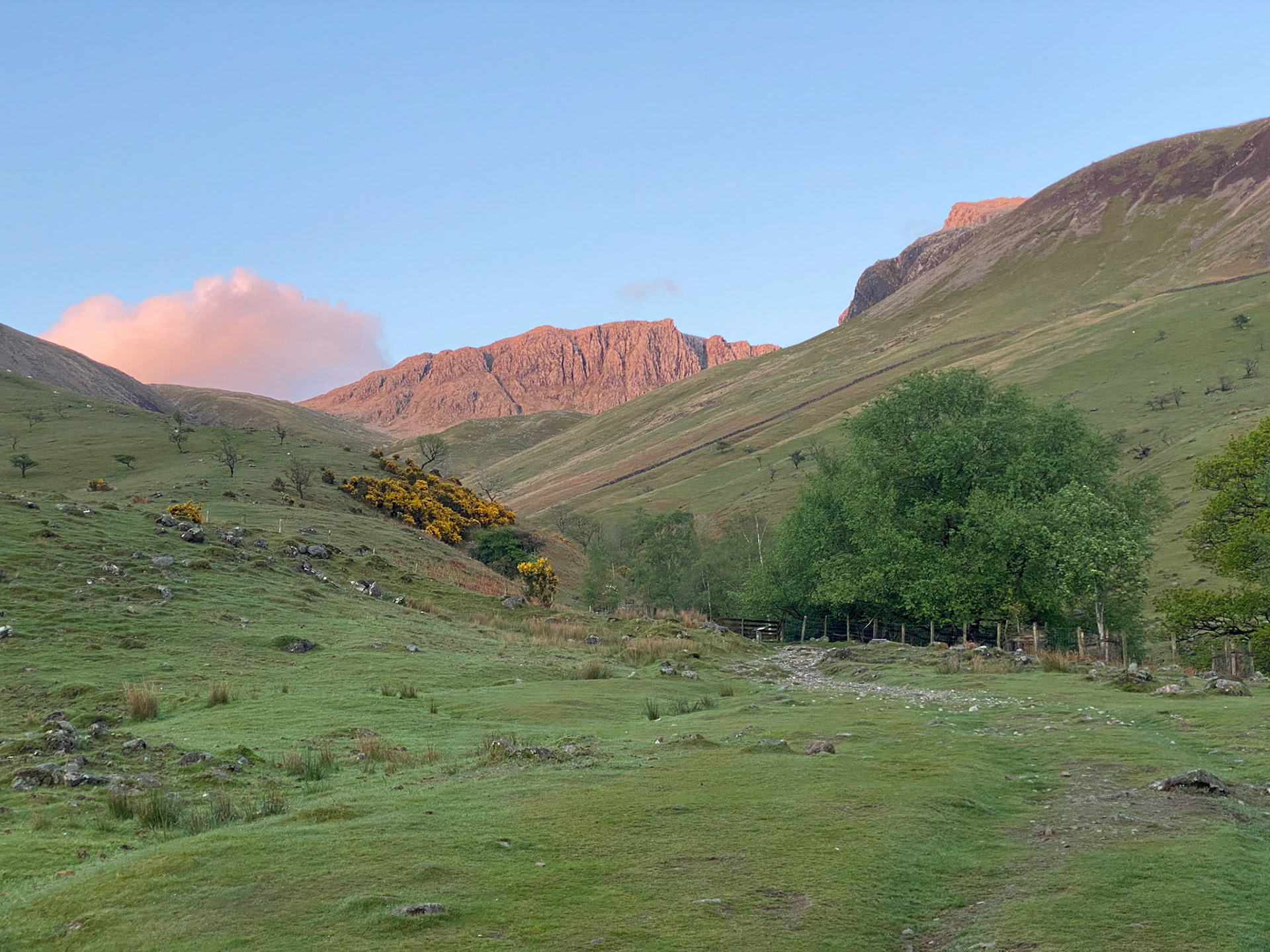 Last sunlight on Scafell Pike