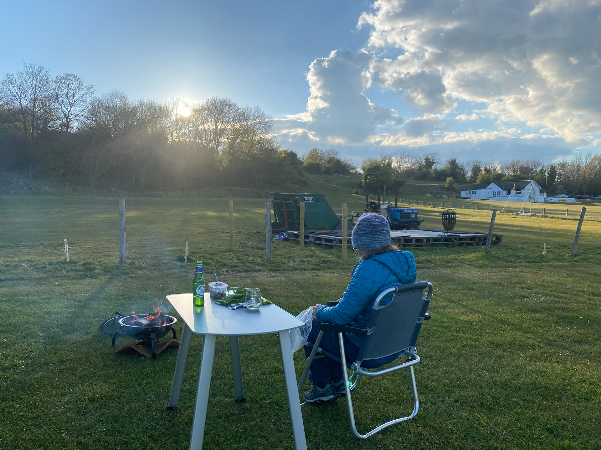 Enjoying the last of the sun