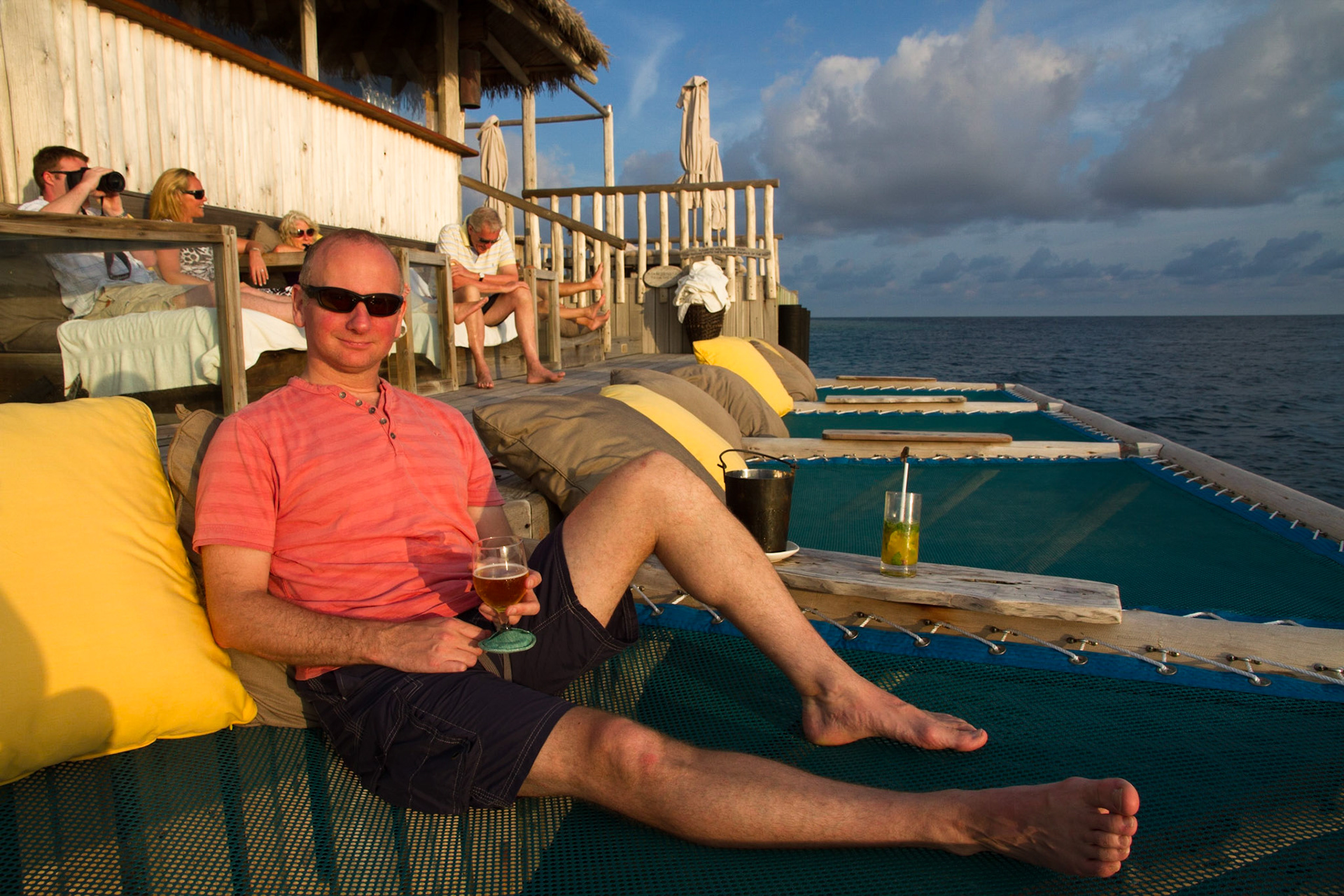 Enjoying a sundowner