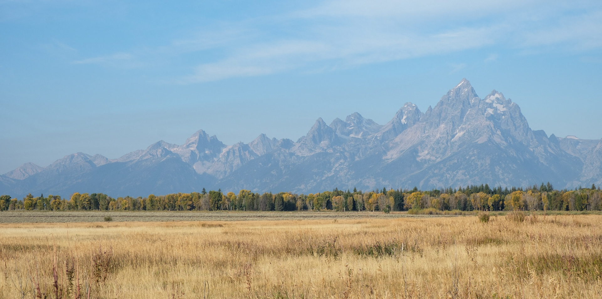 Tetons from Elk Ranch Flats turnout, Highway 191