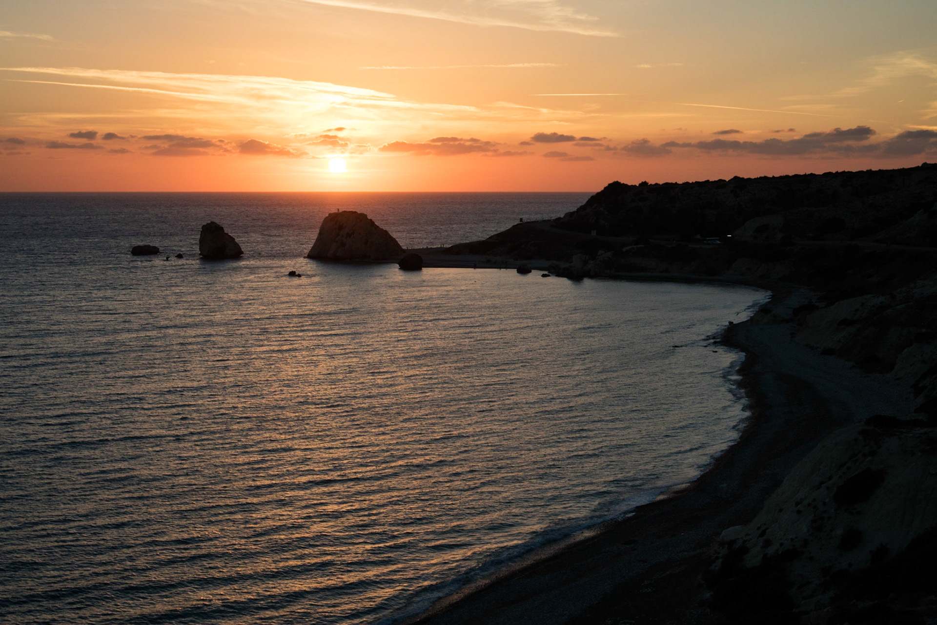 Sunset at Aphrodite's Rock