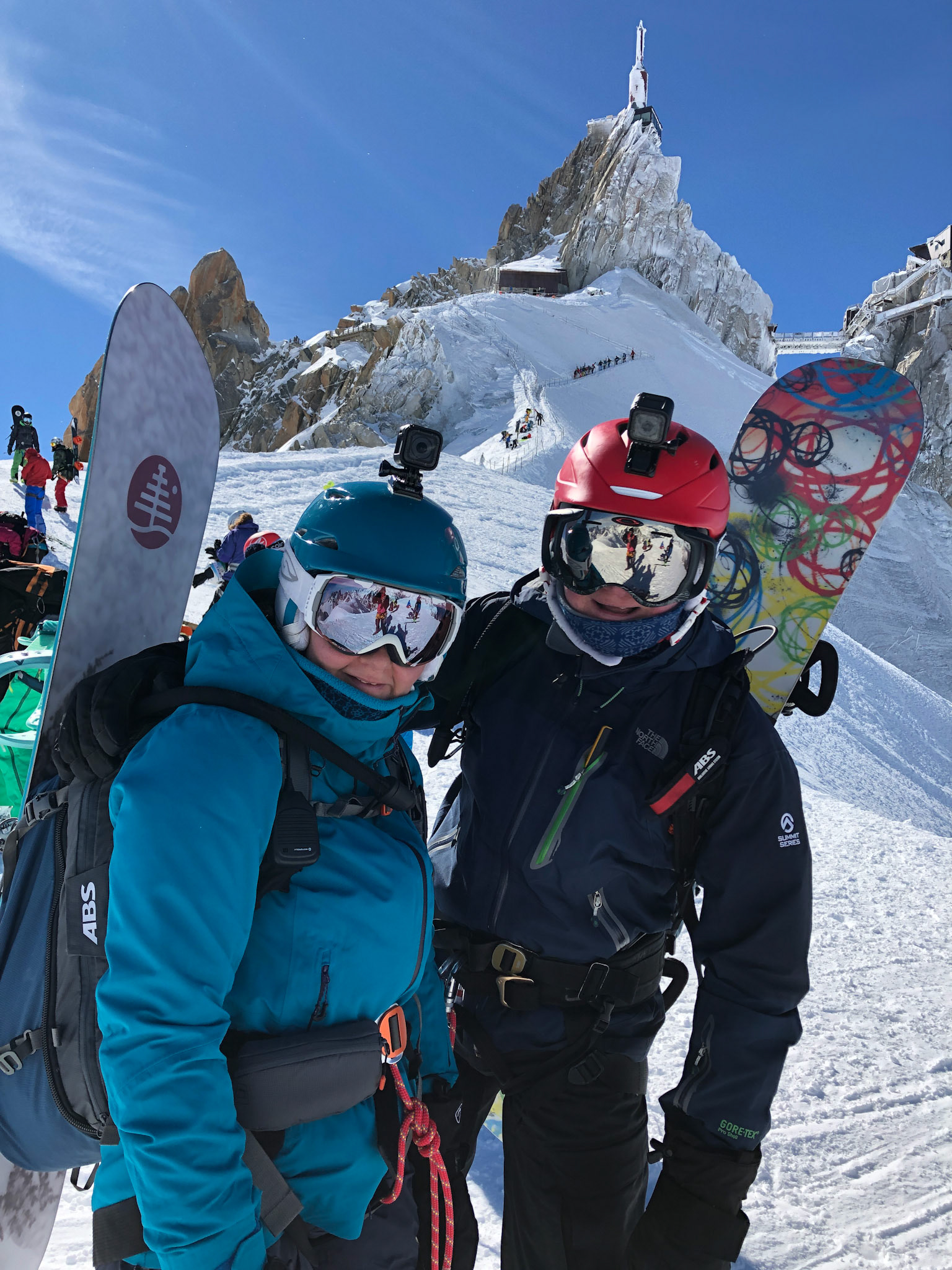 At the end of the ridge, Aiguille du Midi