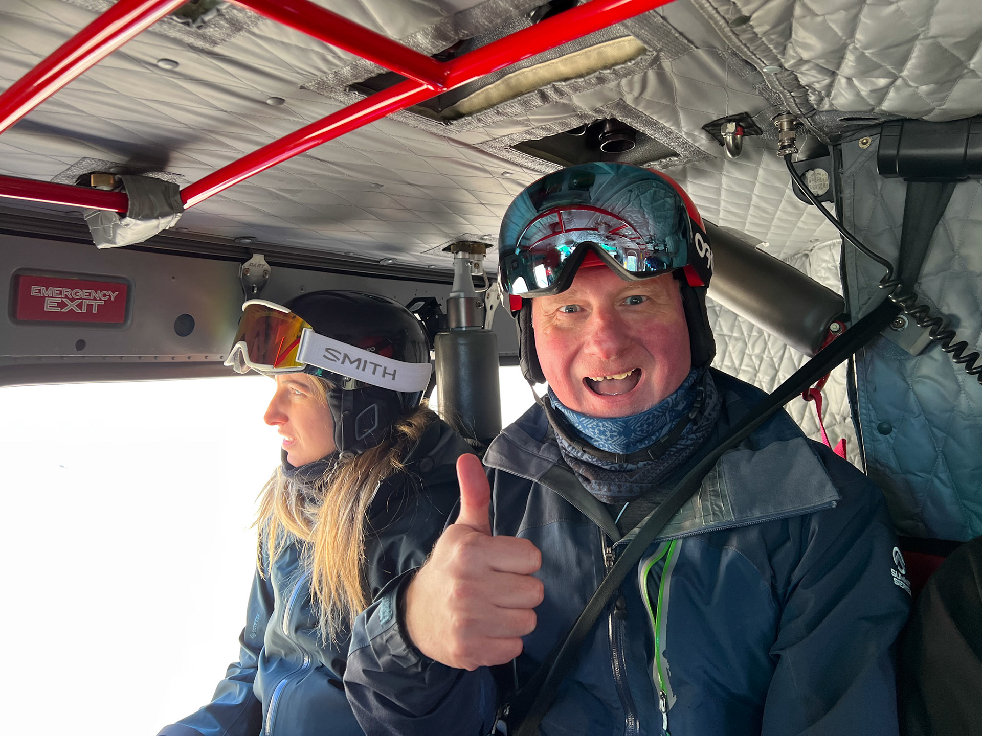 Alex in the heli