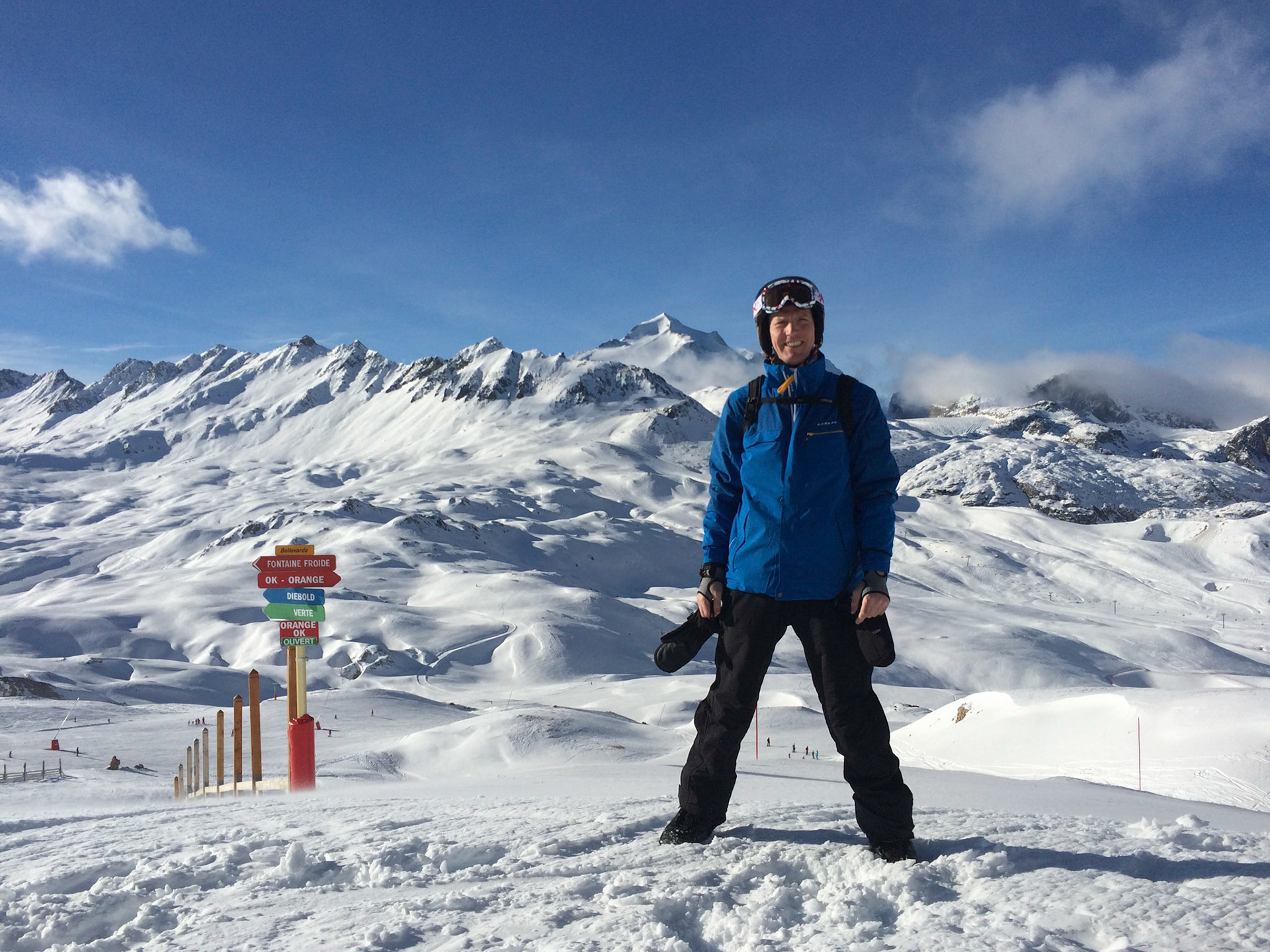 Bruce at top of Bellevarde