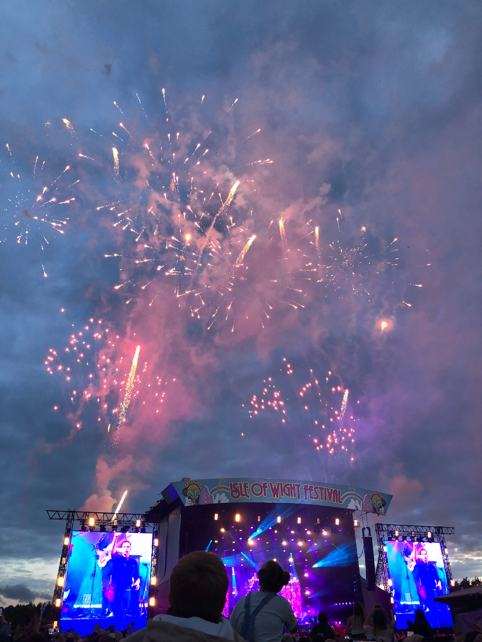 Fireworks at the end of George Ezra’s set