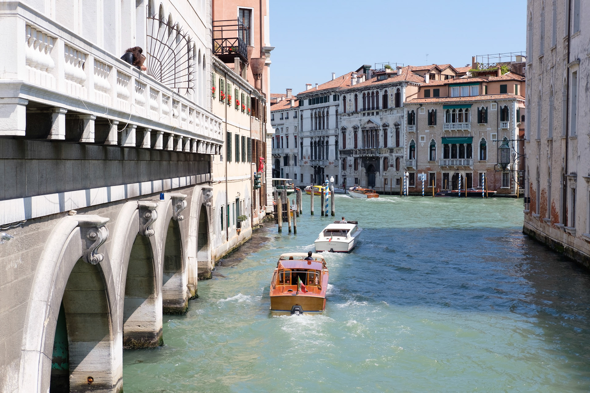 Looking out onto the Grand Canal