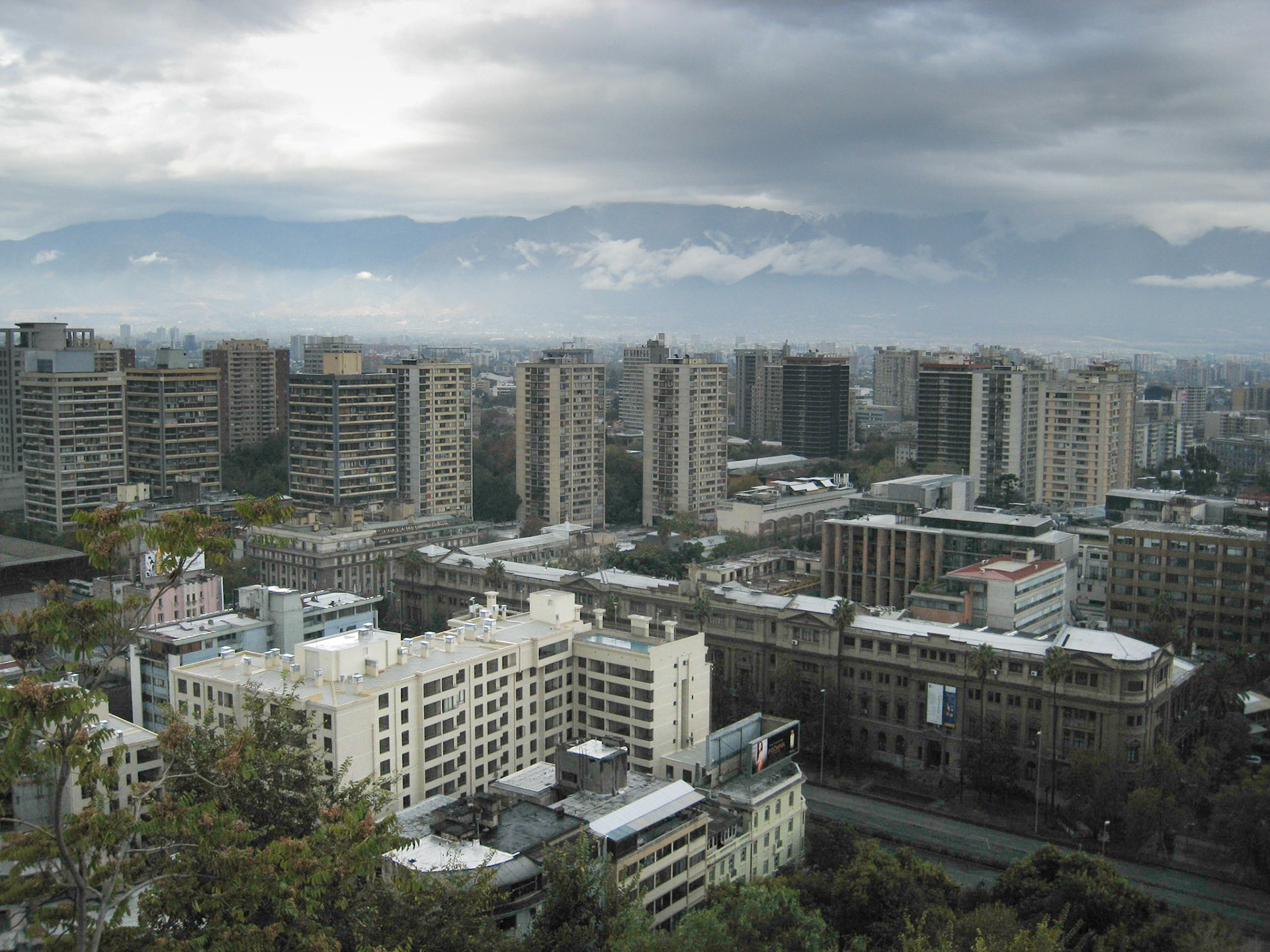 View of Santiago from Santa Lucia hill