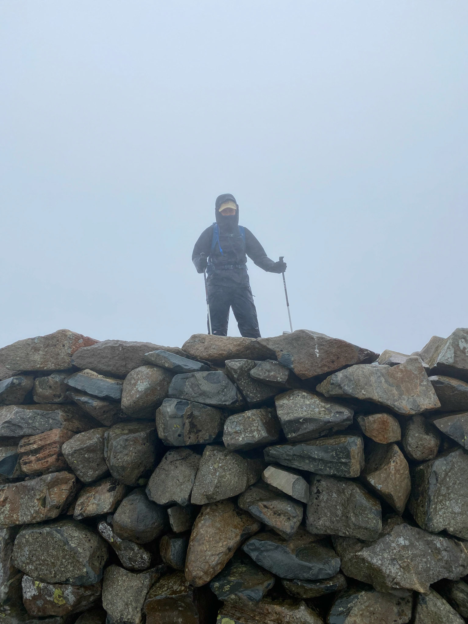 Sue on top of Scafell Pike
