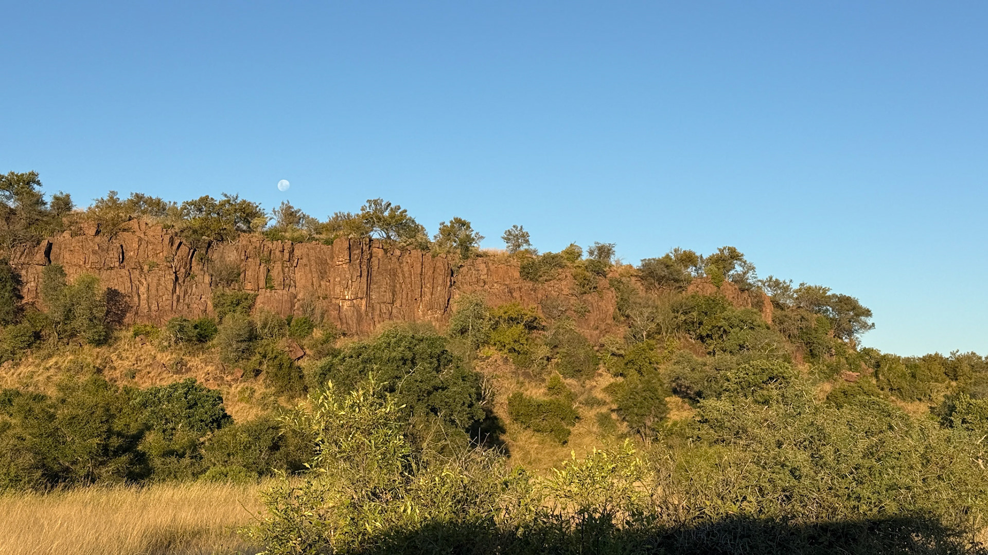 Moon over the Lebombo mountains