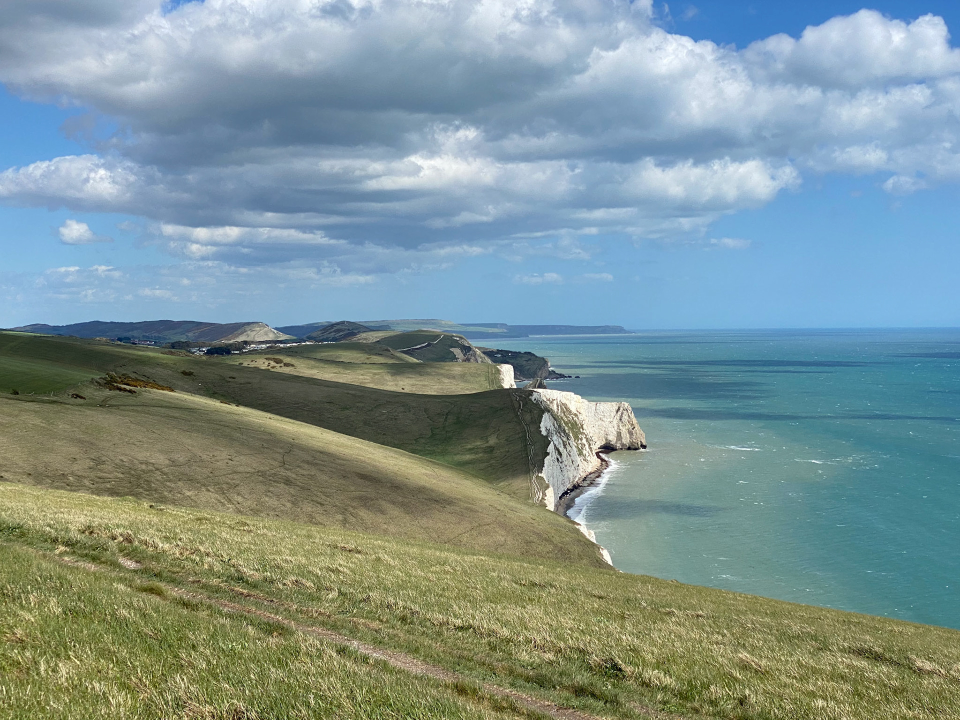 View along coast to Bat’s Head