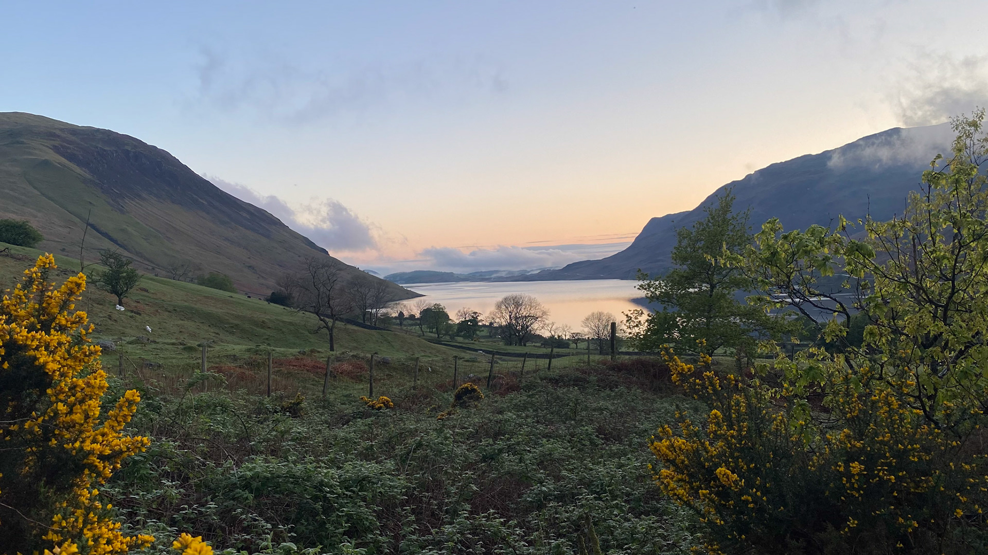 Wast Water at sunset