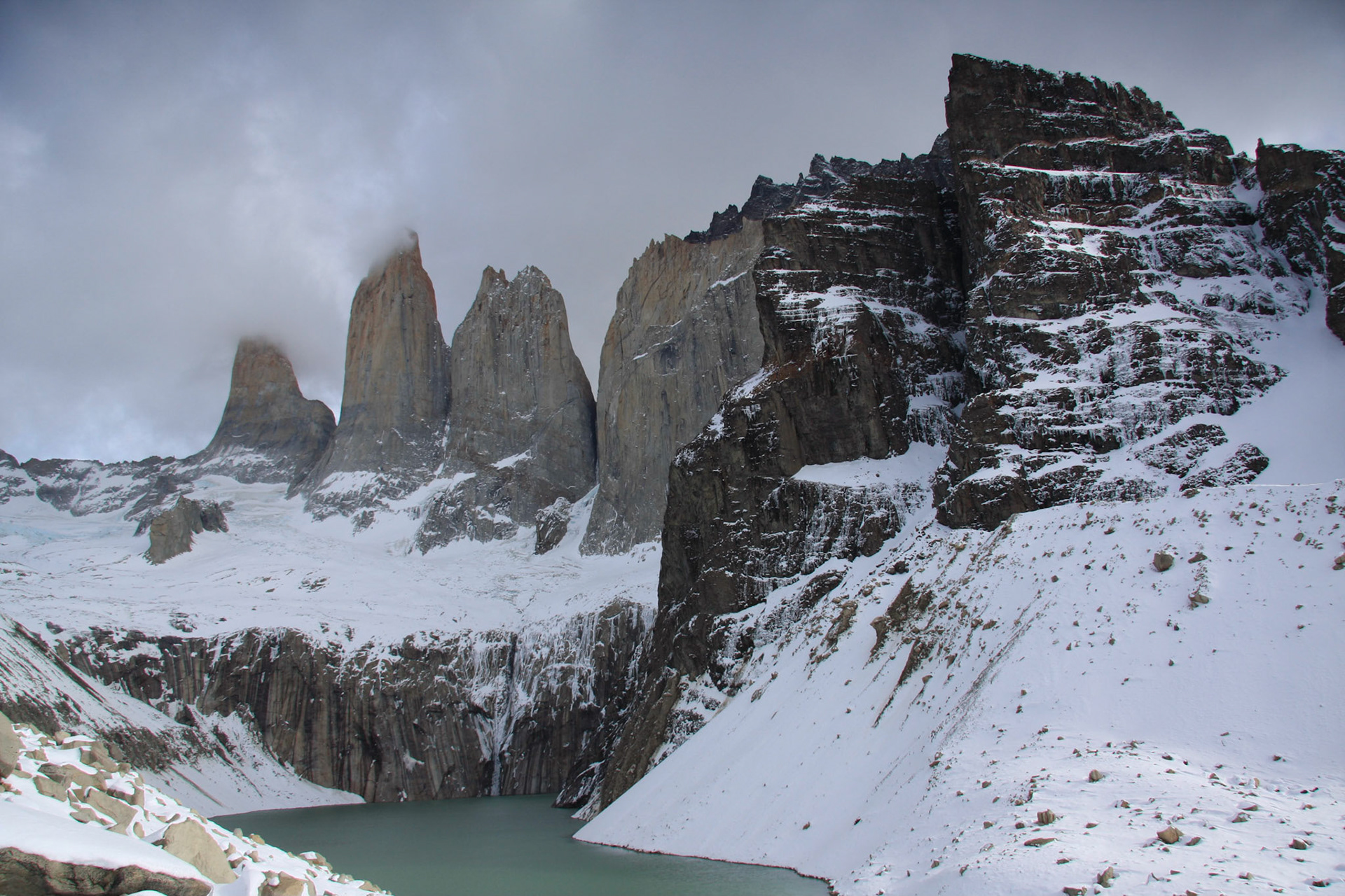 The three Towers from the viewpoint