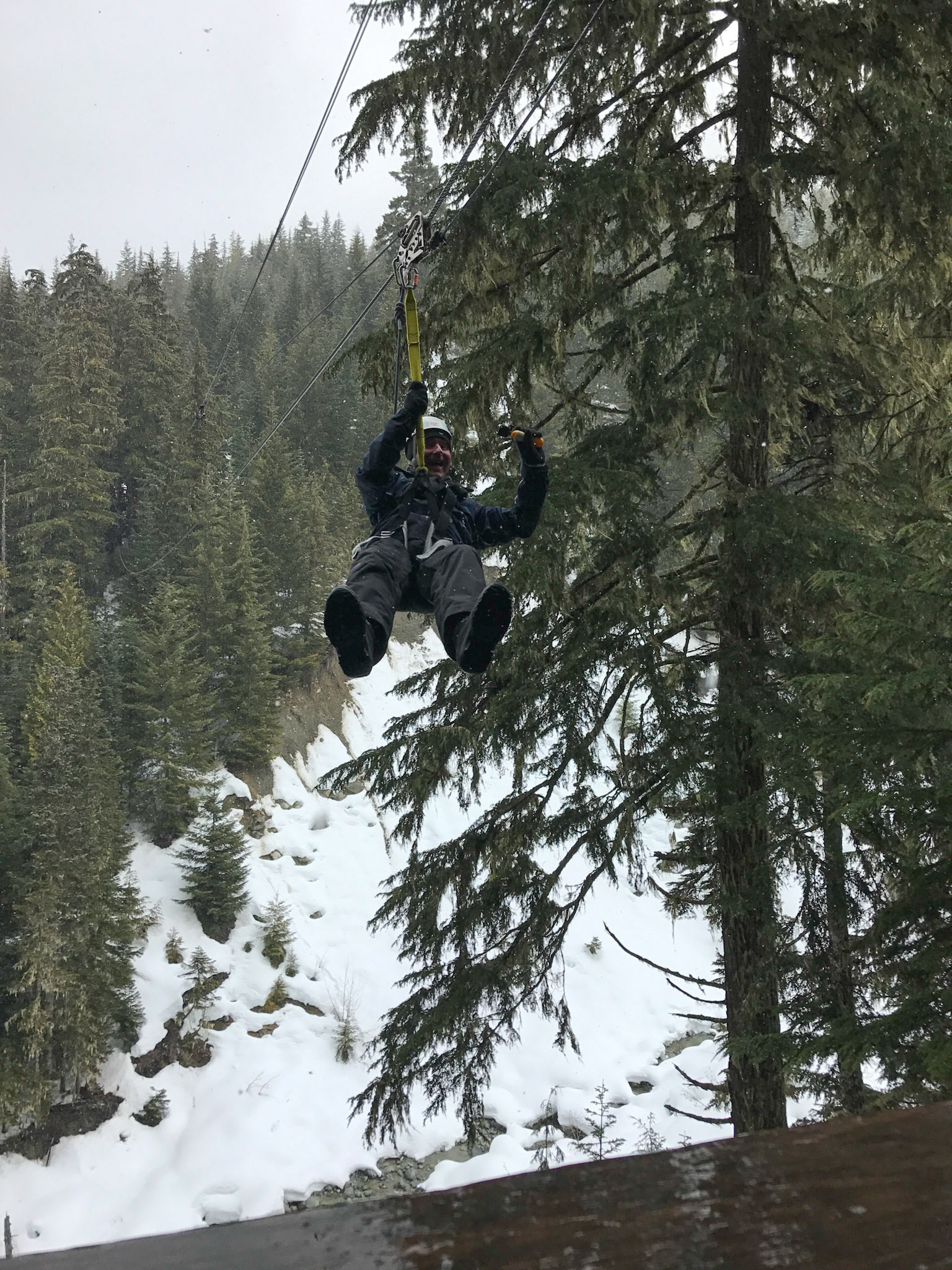 Alex on the zipline