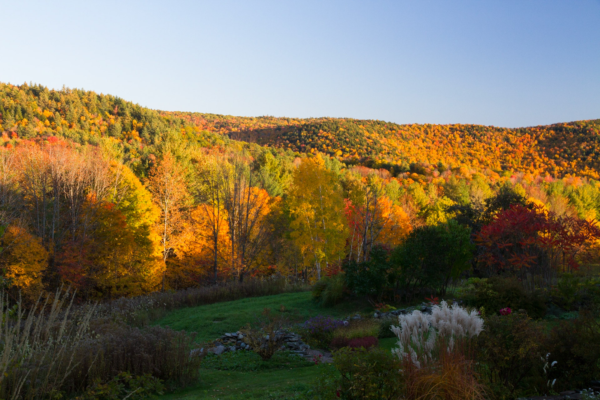 Late afternoon view at Windham Hill Inn