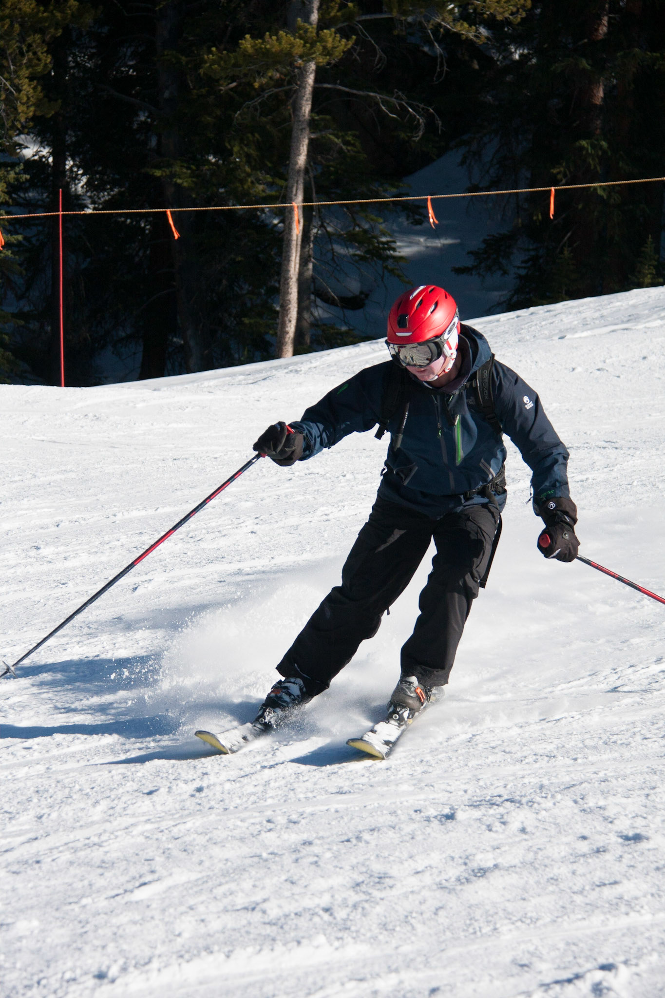 Alex skiing