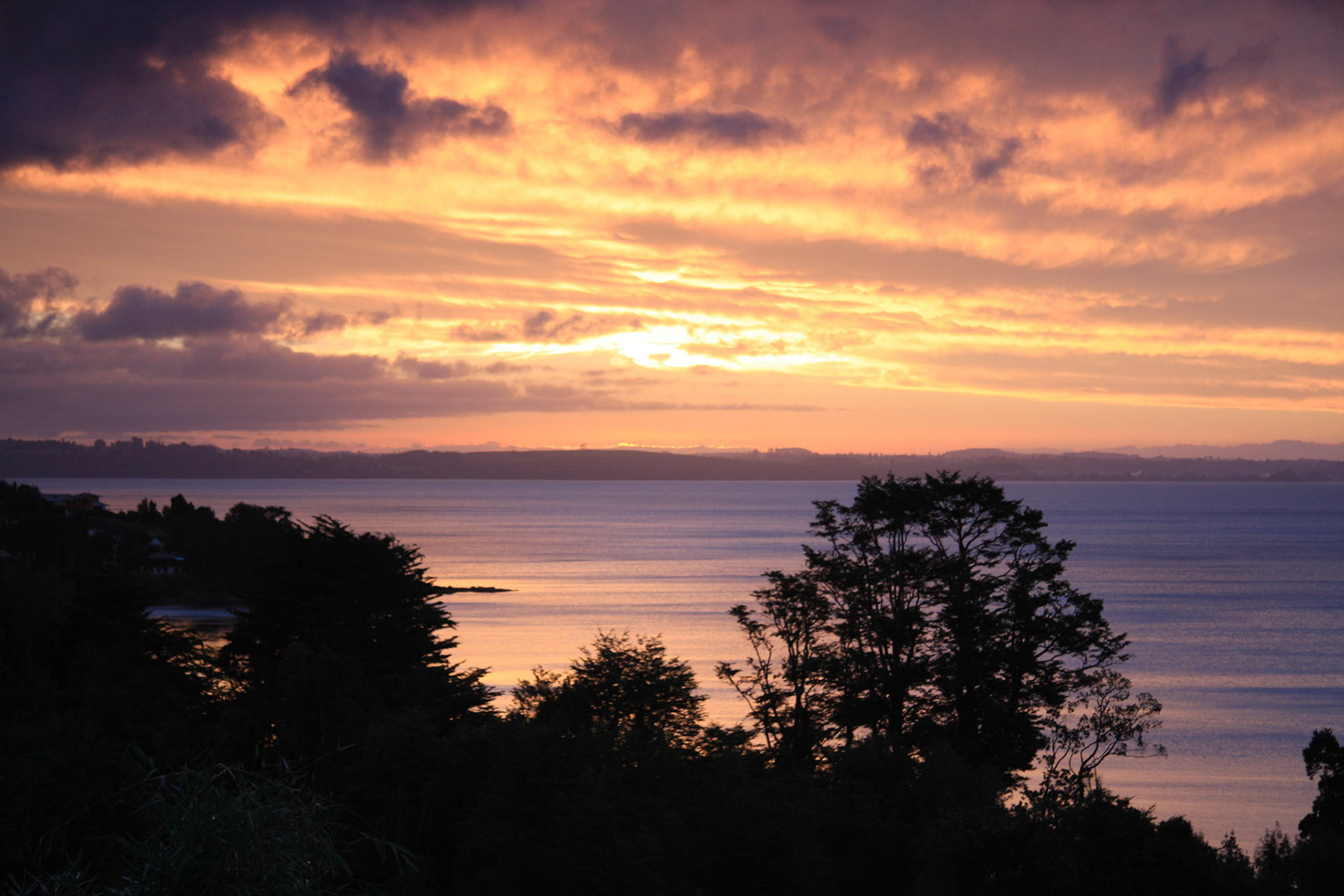 Sunset over Lago Llanquihue
