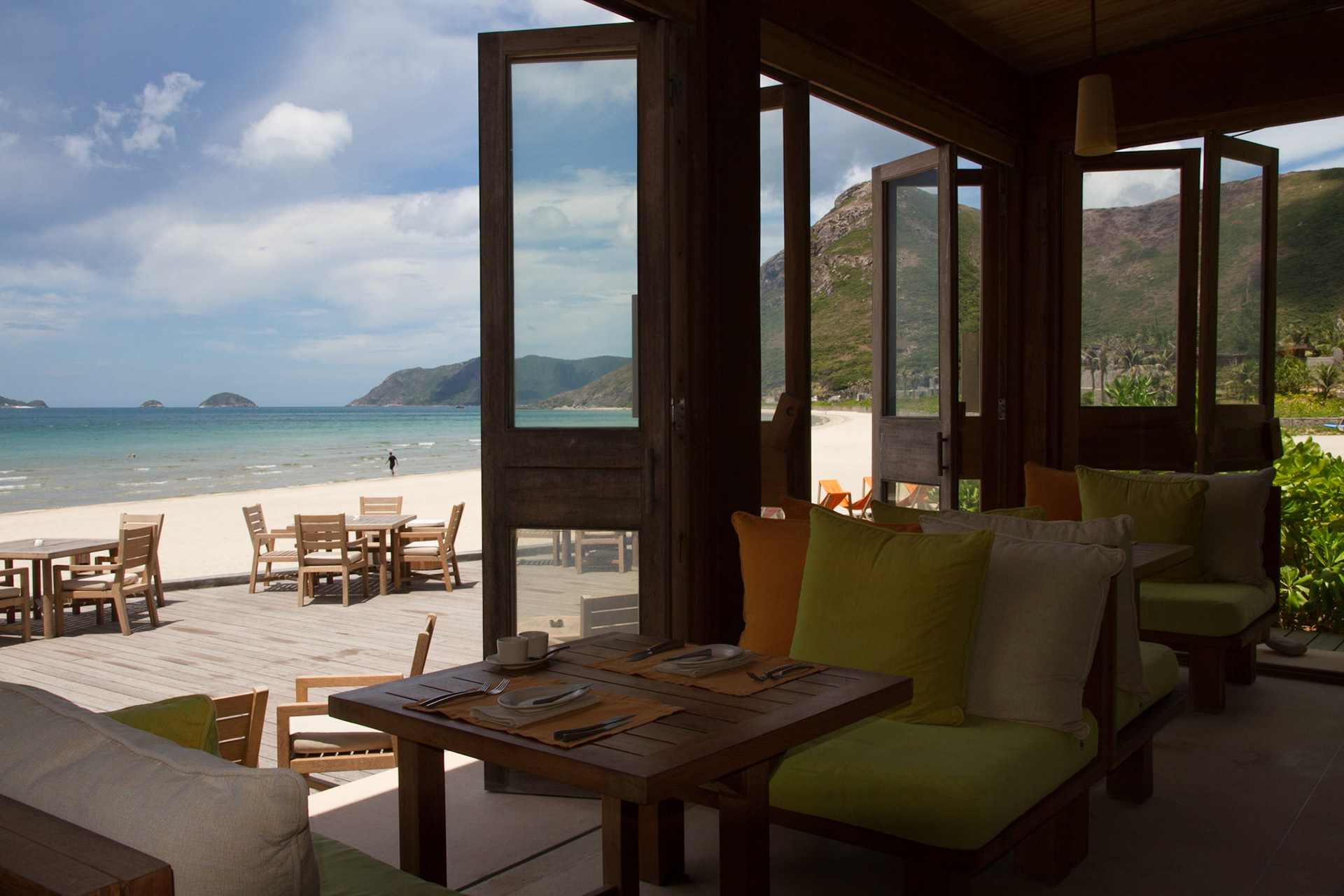 View from the main restaurant