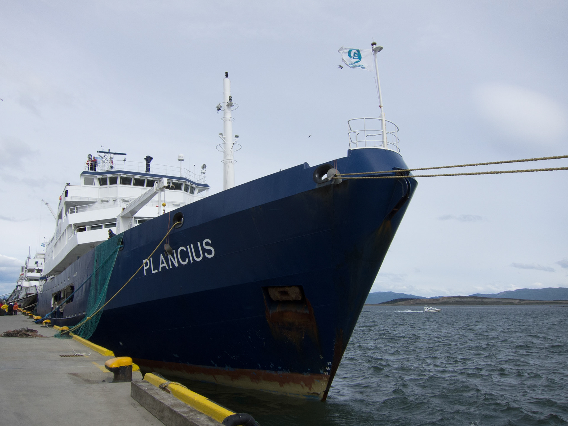 Plancius moored at Ushuaia