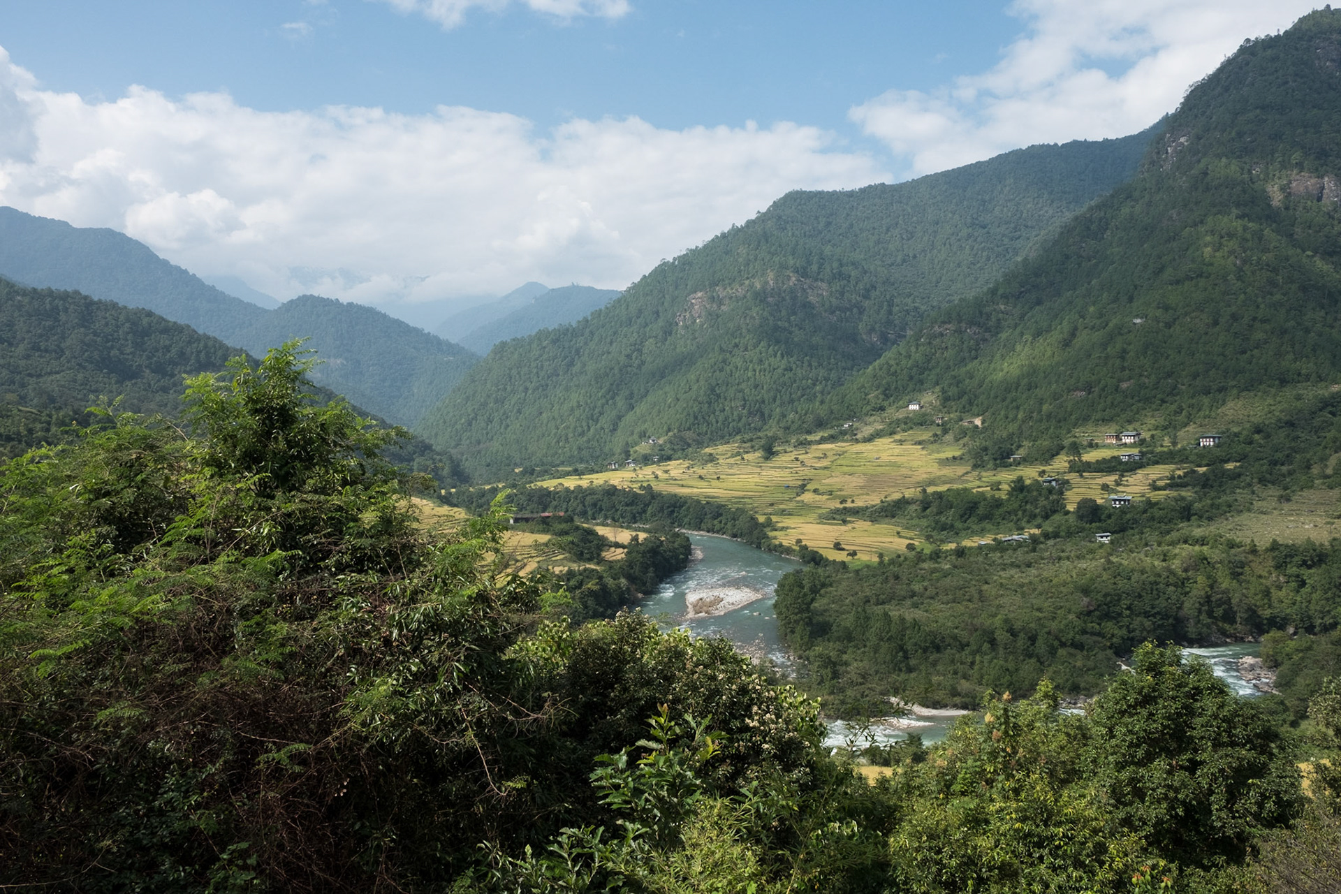 View from our room at Uma Punakha