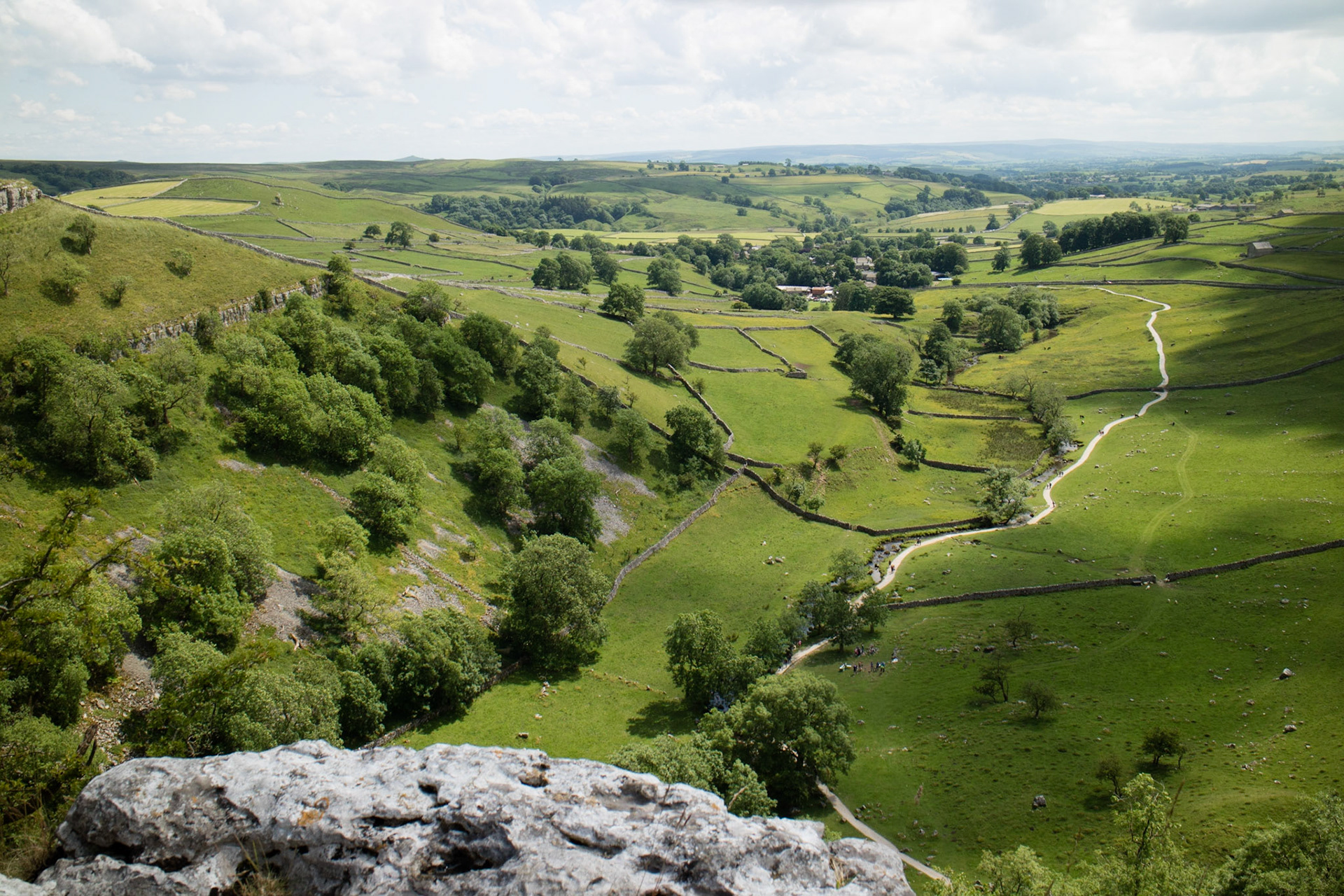 View from top of Malham Cove