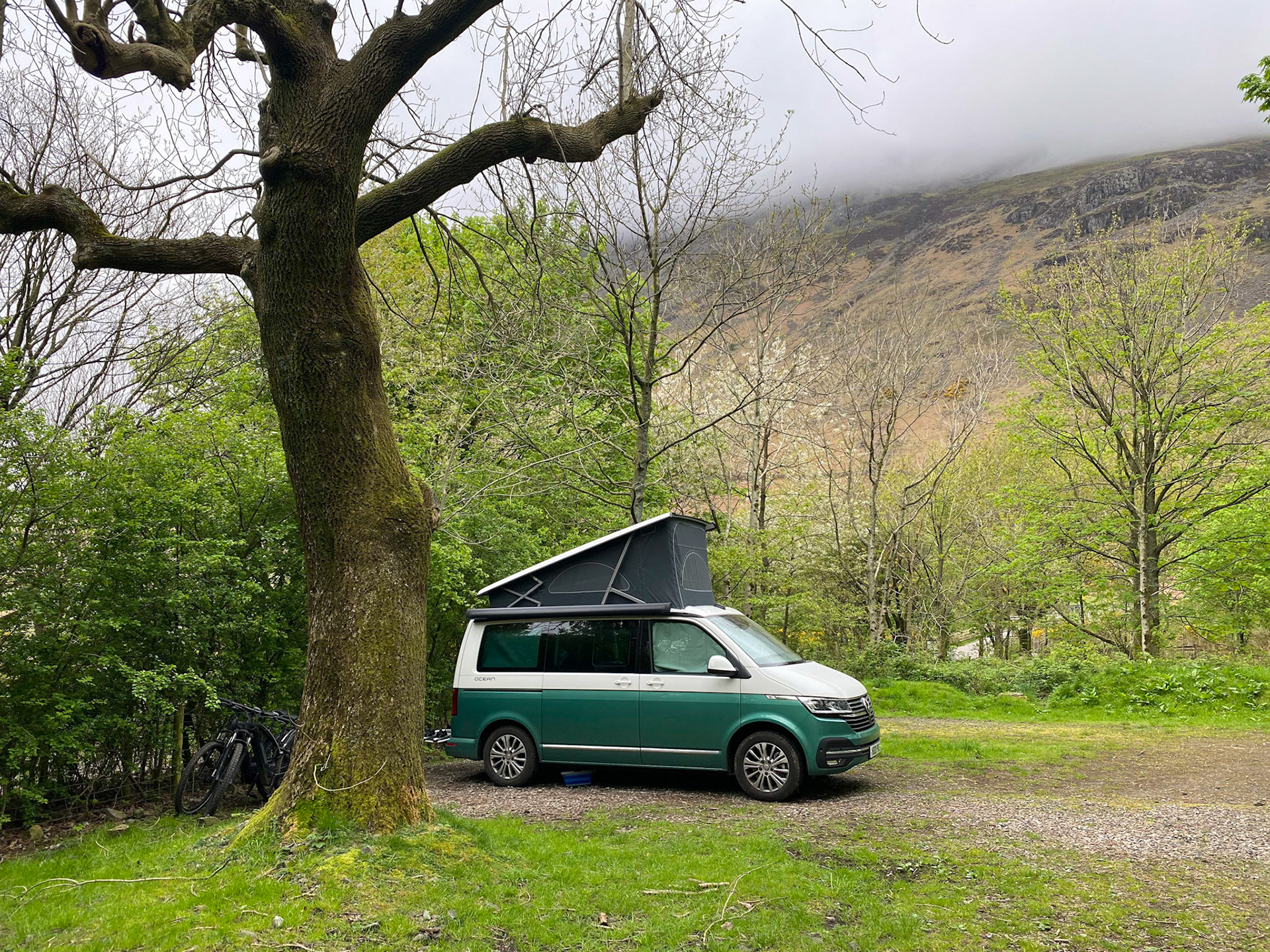 Campervan at Wasdale NT campsite