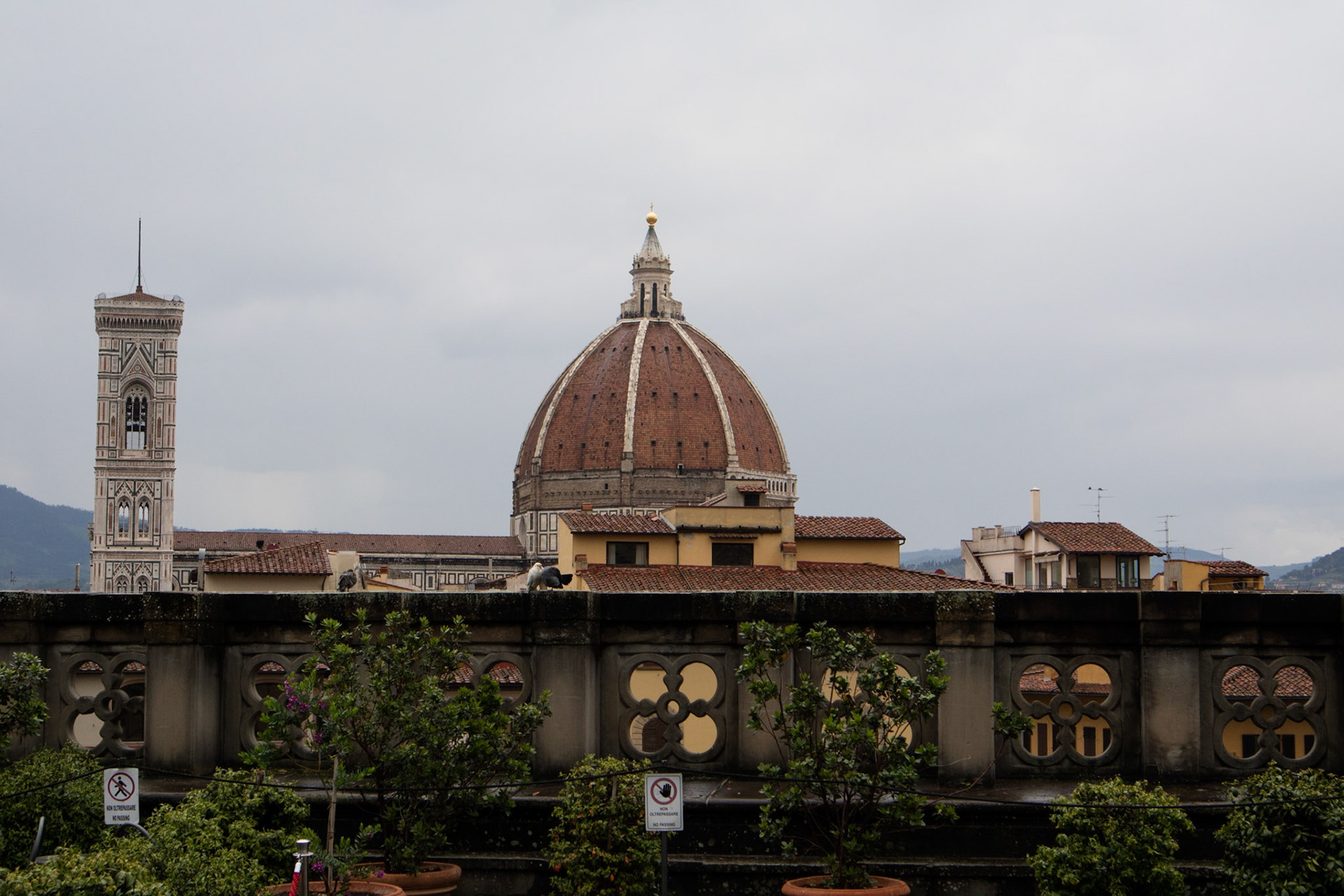 Duomo, from rooftop cafe, Uffizi