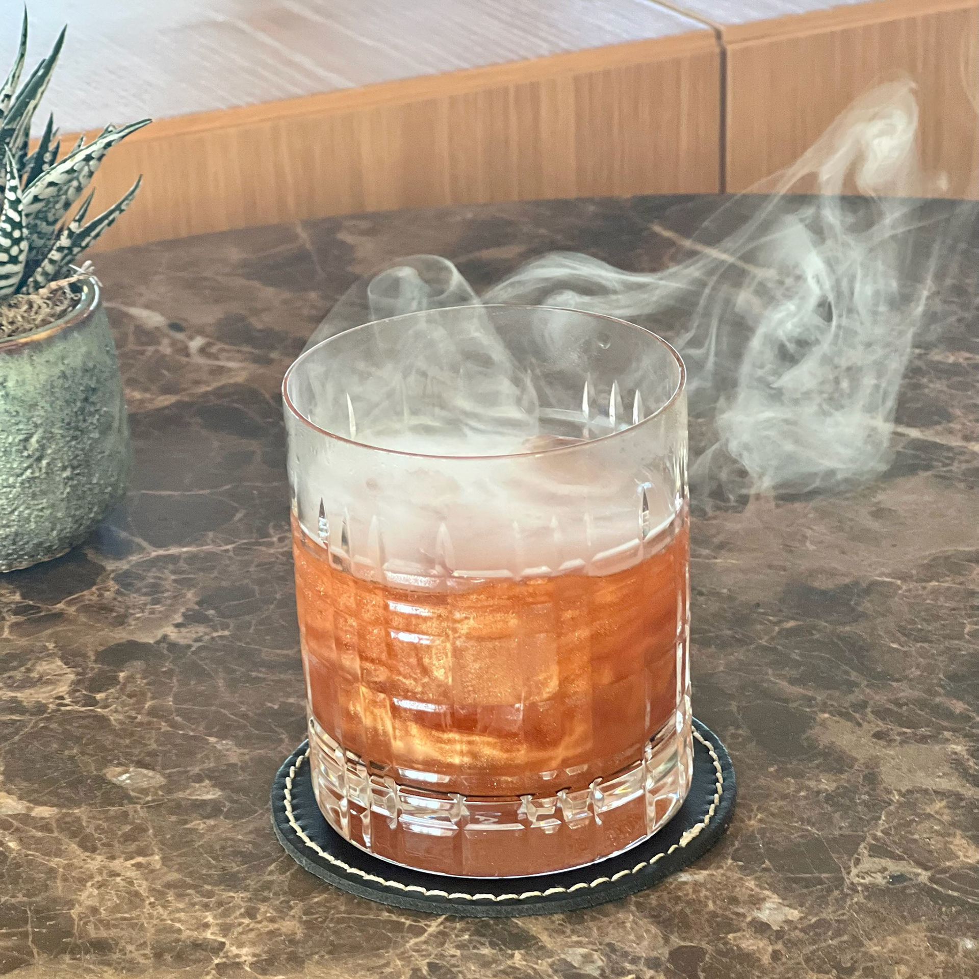 Smoky Old Fashioned cocktail