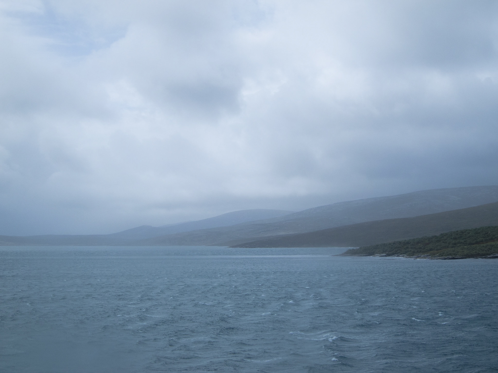 First view of the Falkland Islands at West Point