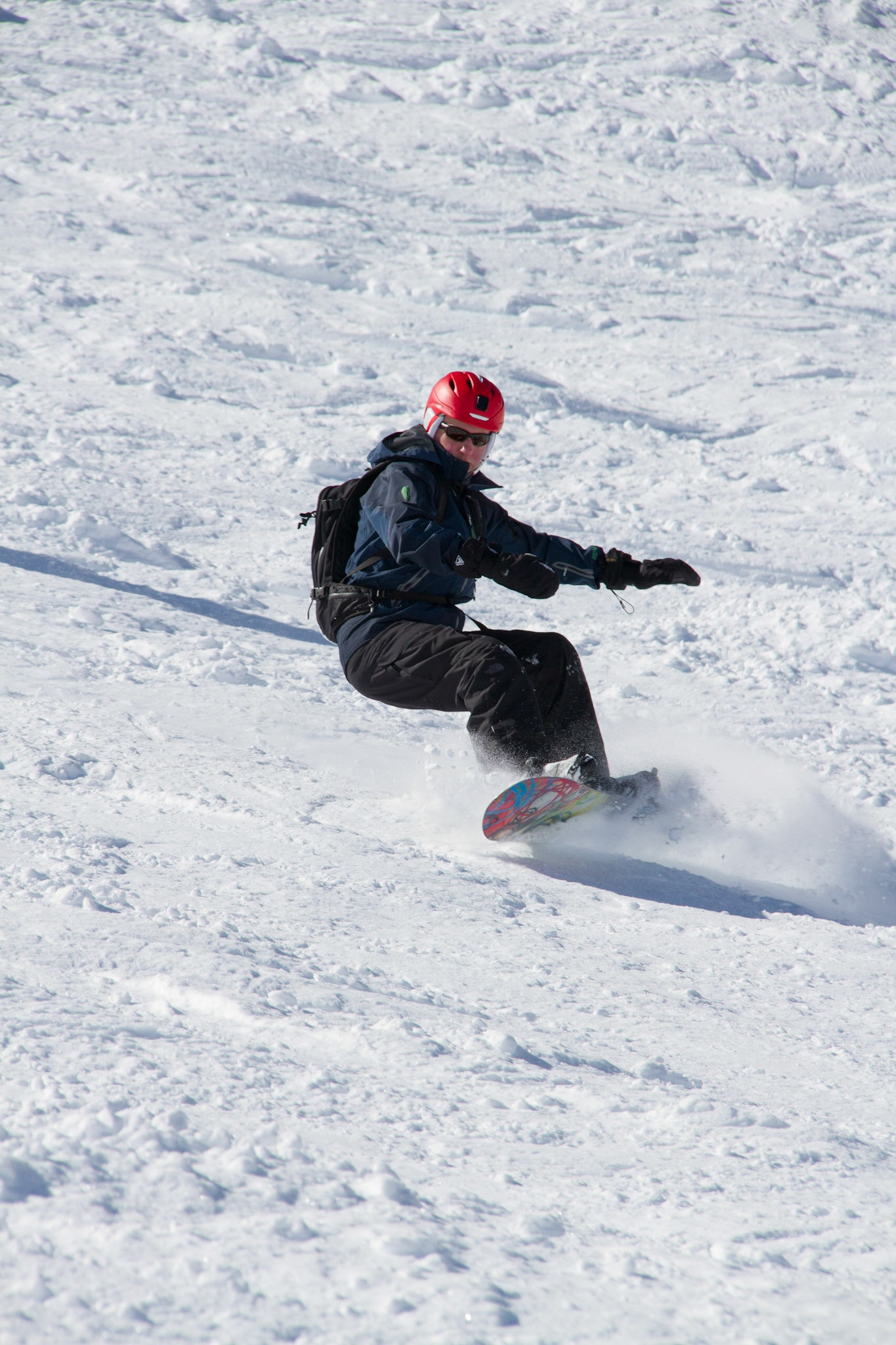 Alex boarding in powder