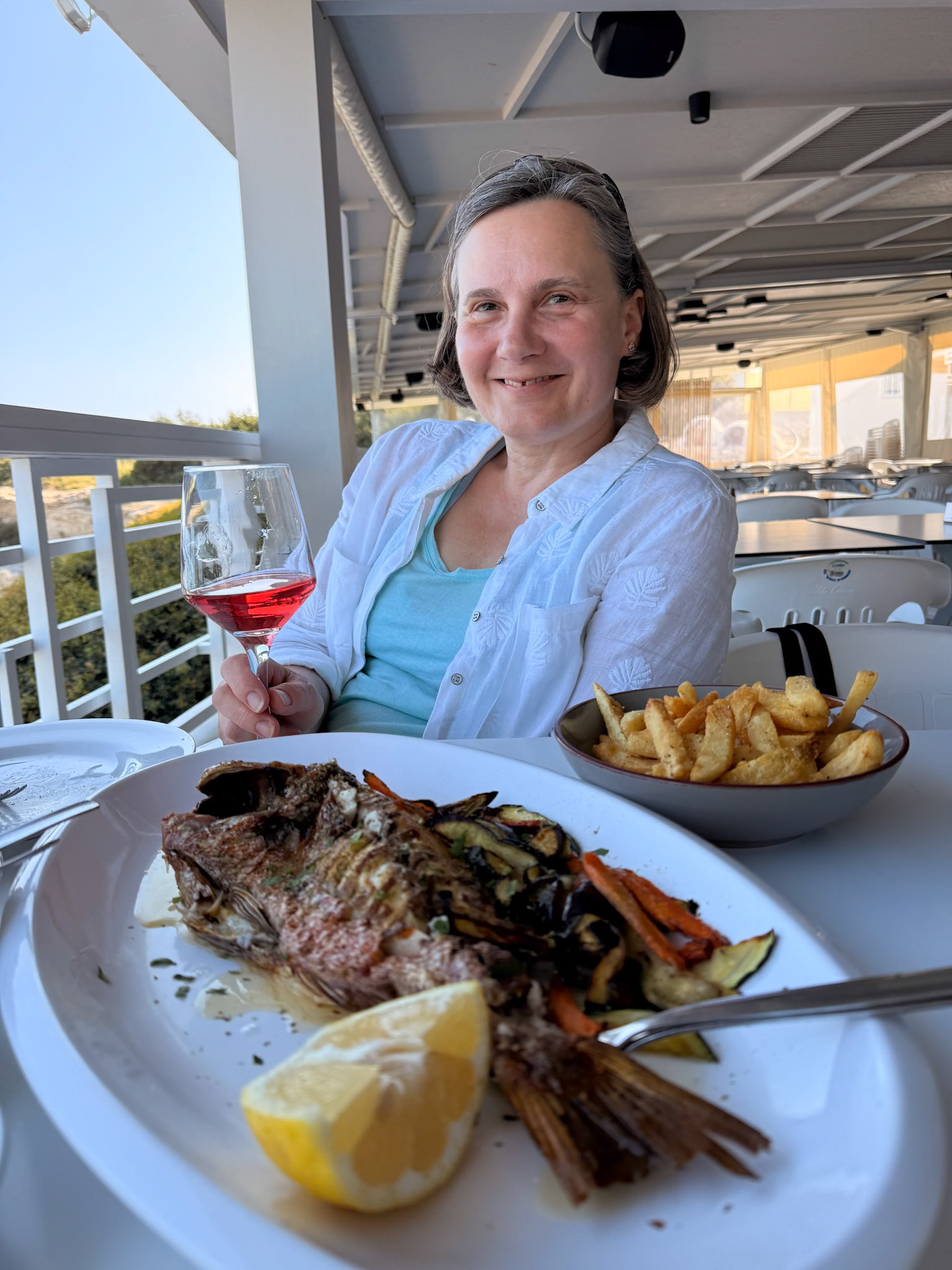 Fresh fish at Melanda Beach Restaurant