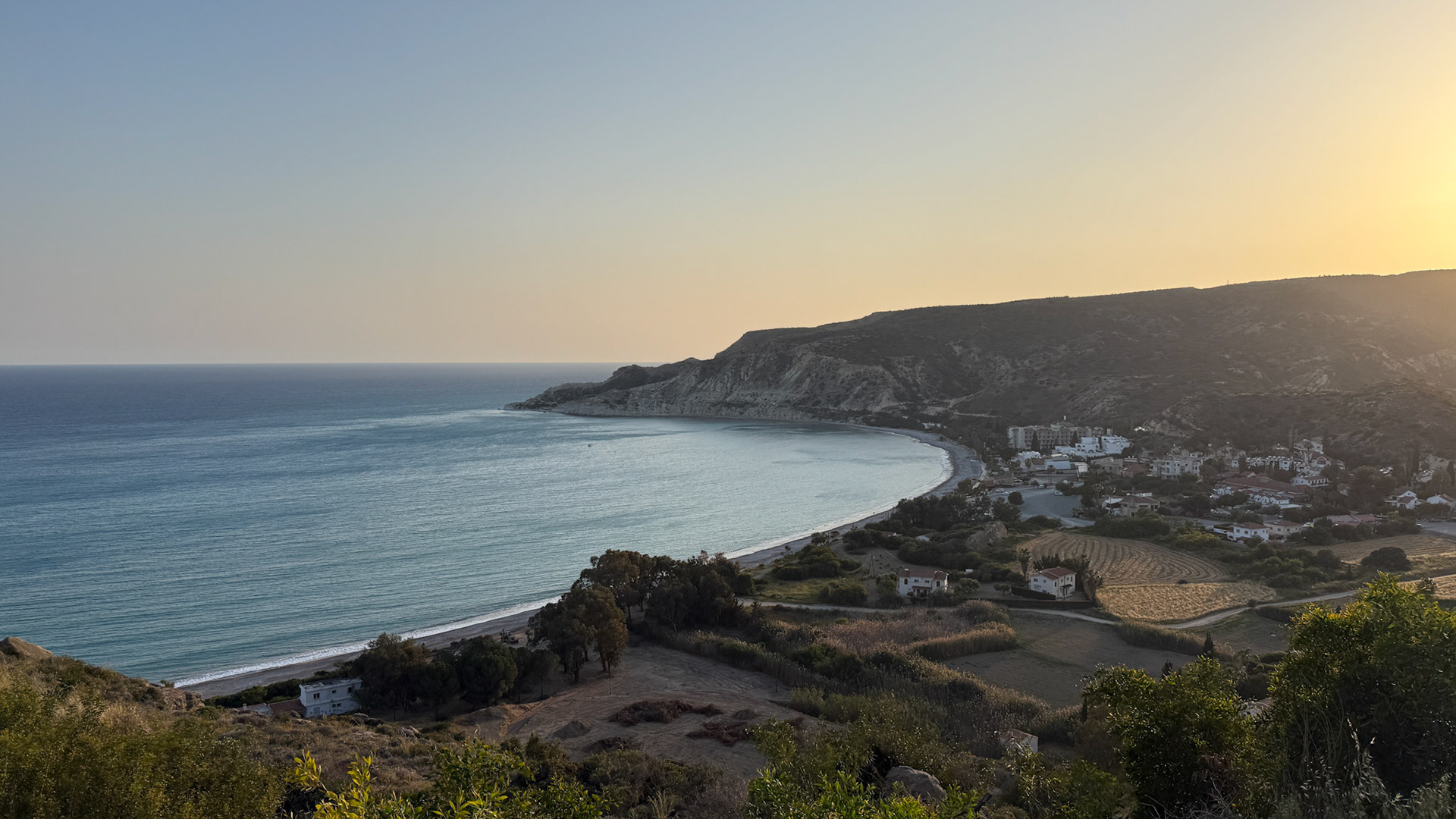Pissouri Bay at sunset