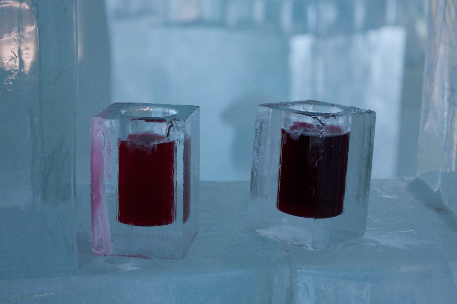 Vodka cocktails, in ice glasses