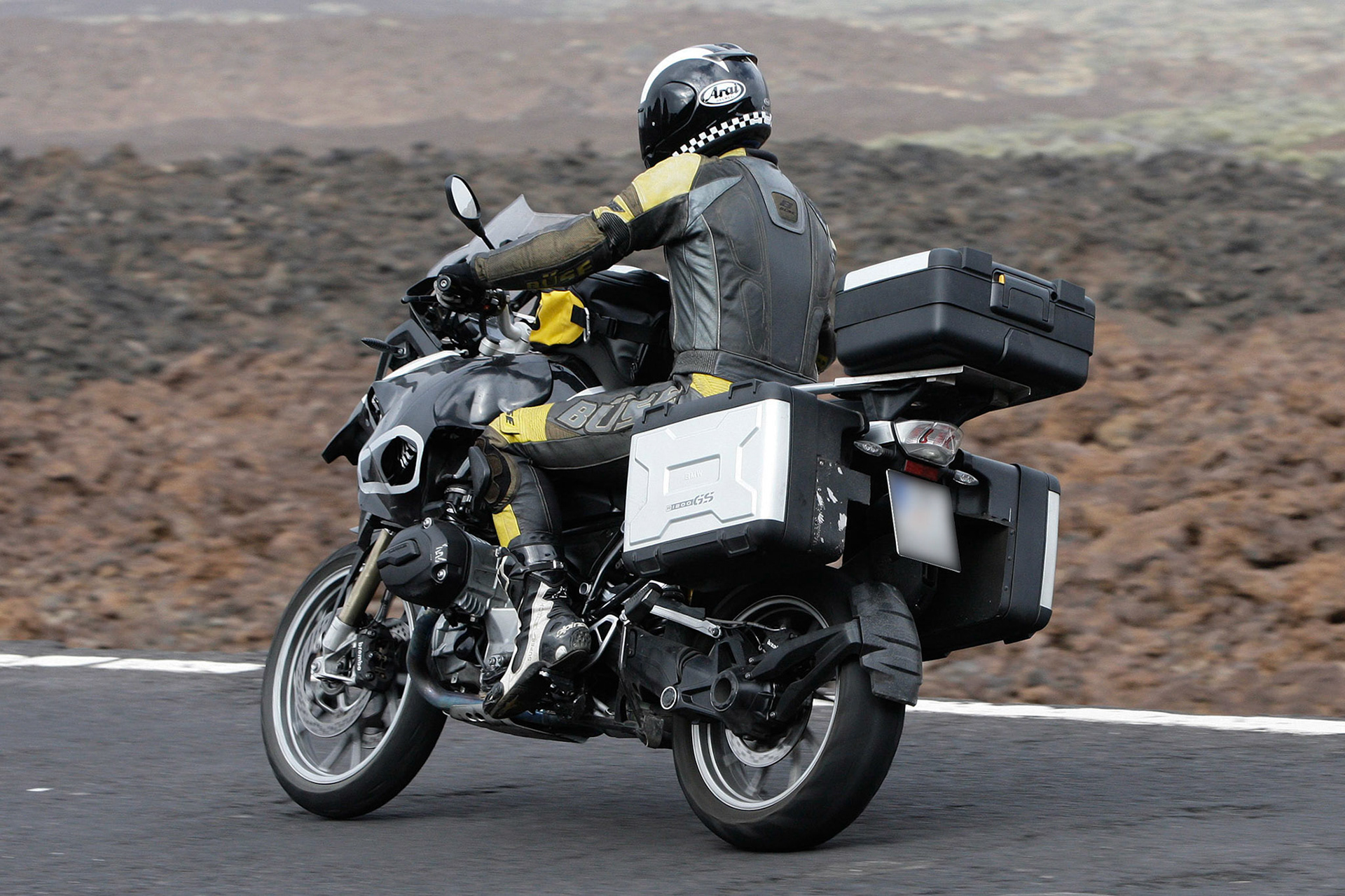 December 2011: 2013 BMW R1200 GS during endurance testing.