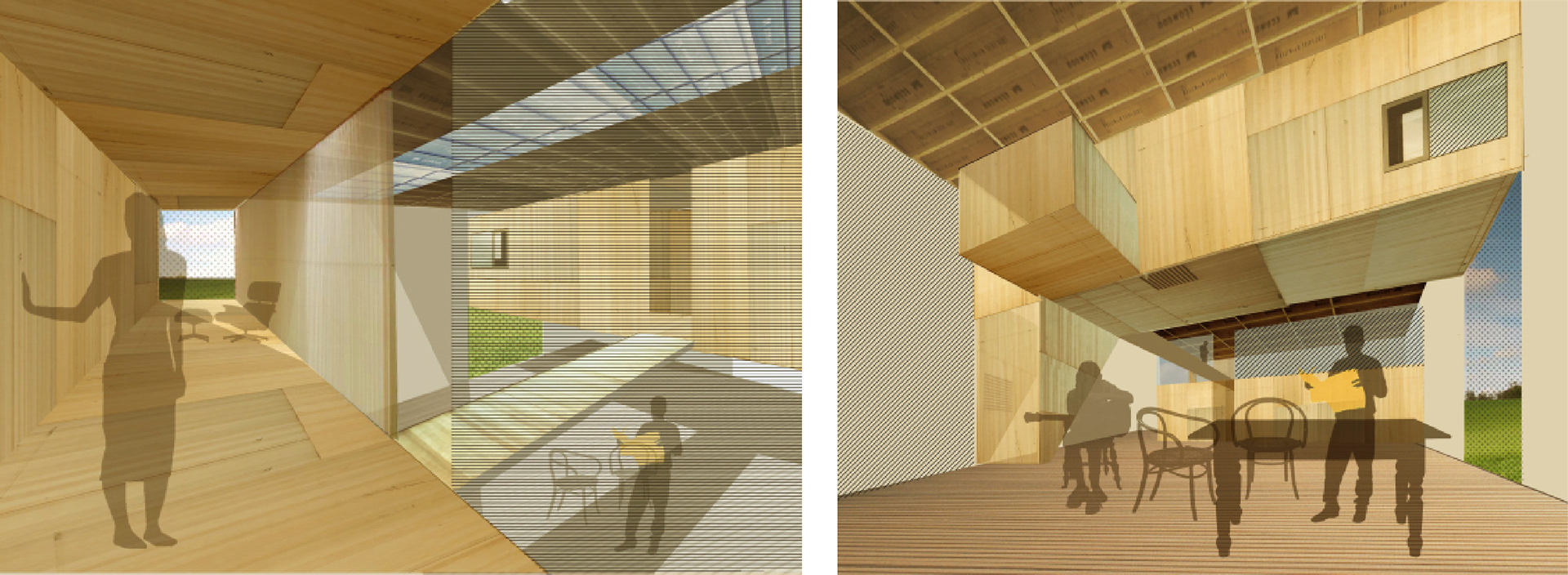 Wood interior views