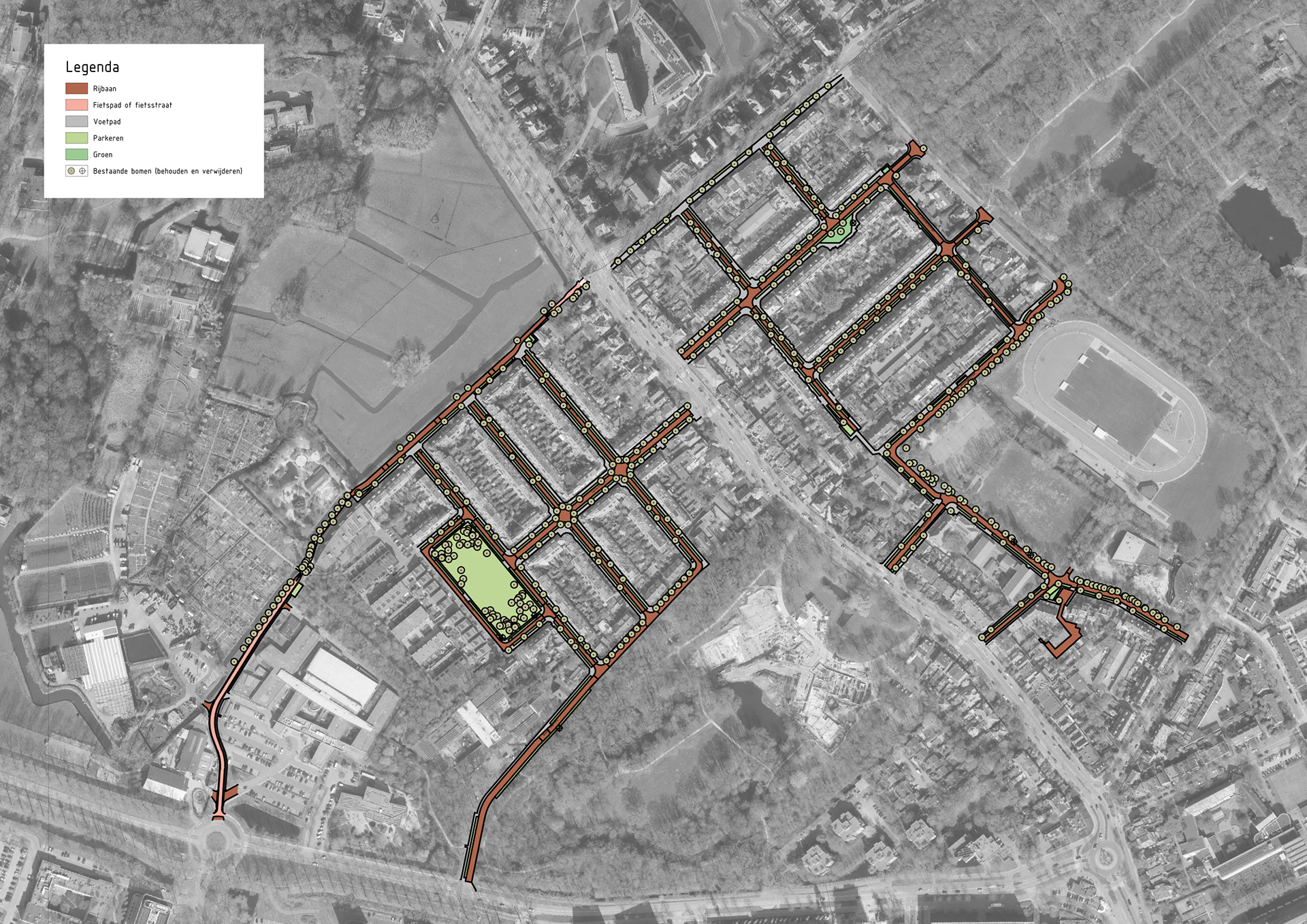 Het schetsontwerp voor de Vogelwijk en Raadsherenbuurt