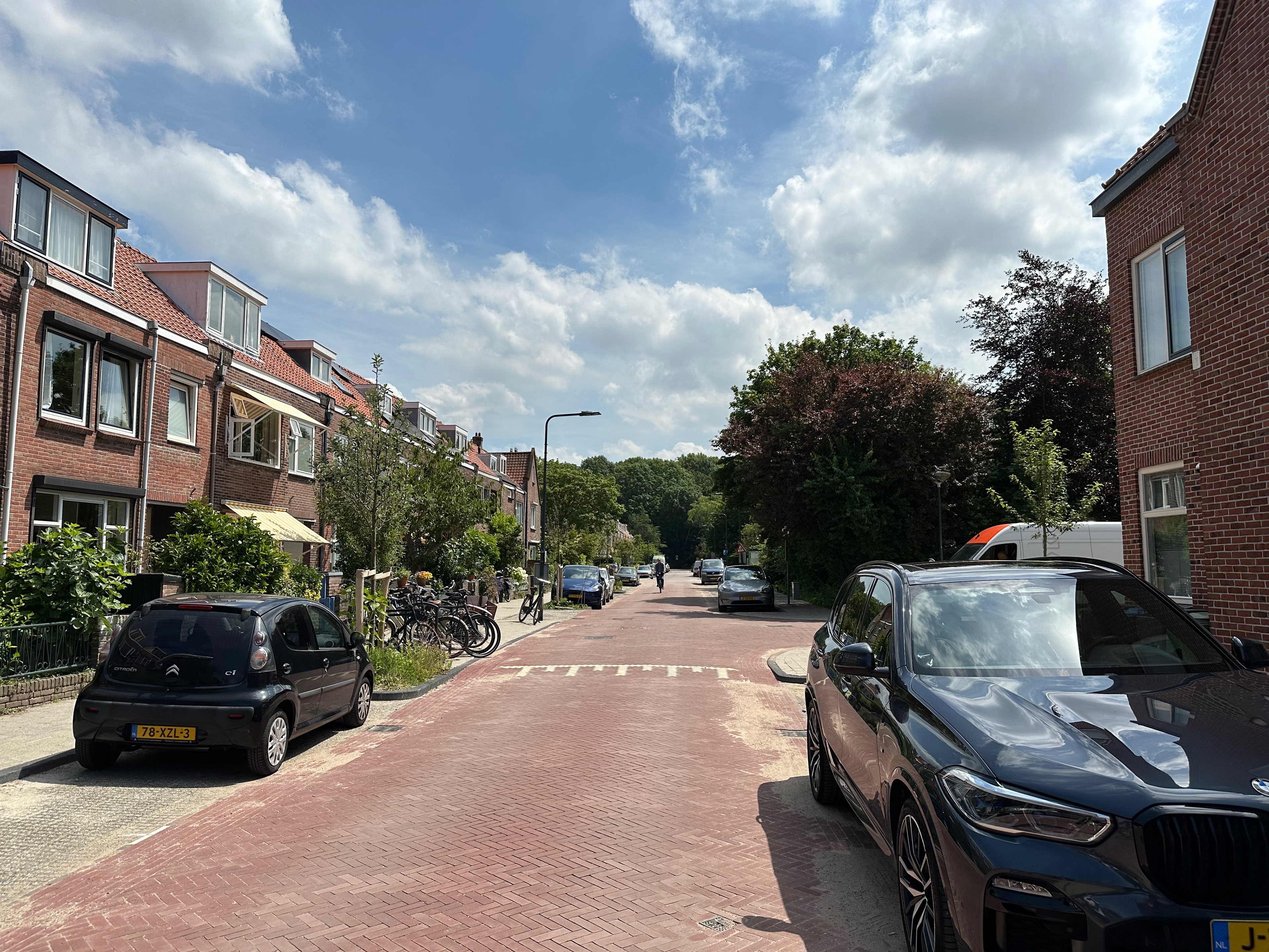 Juni 2024: Leeuwerikstraat met de nieuwe inrichting