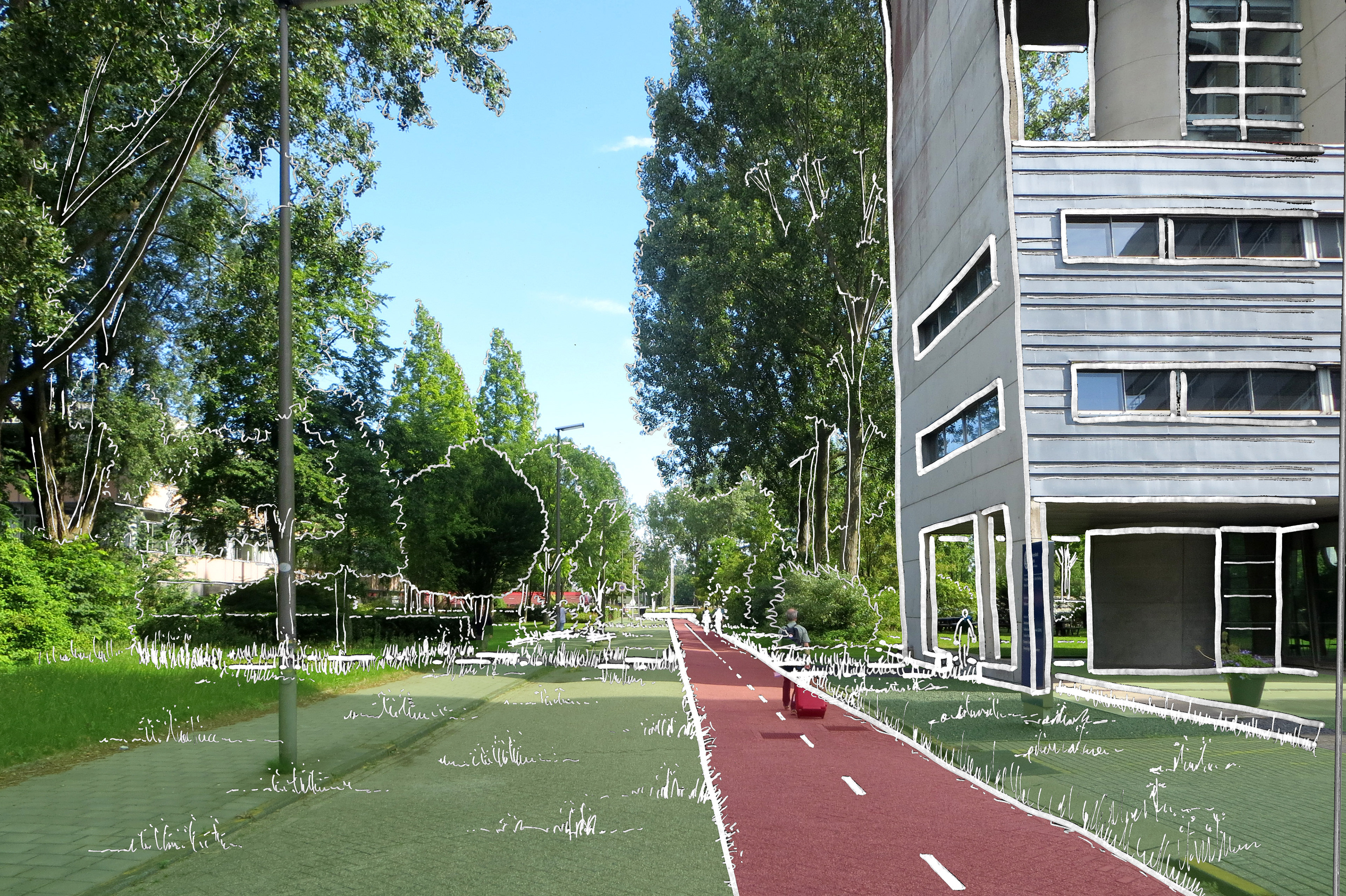 Sfeerbeeld van de Niels Bohrweg noord