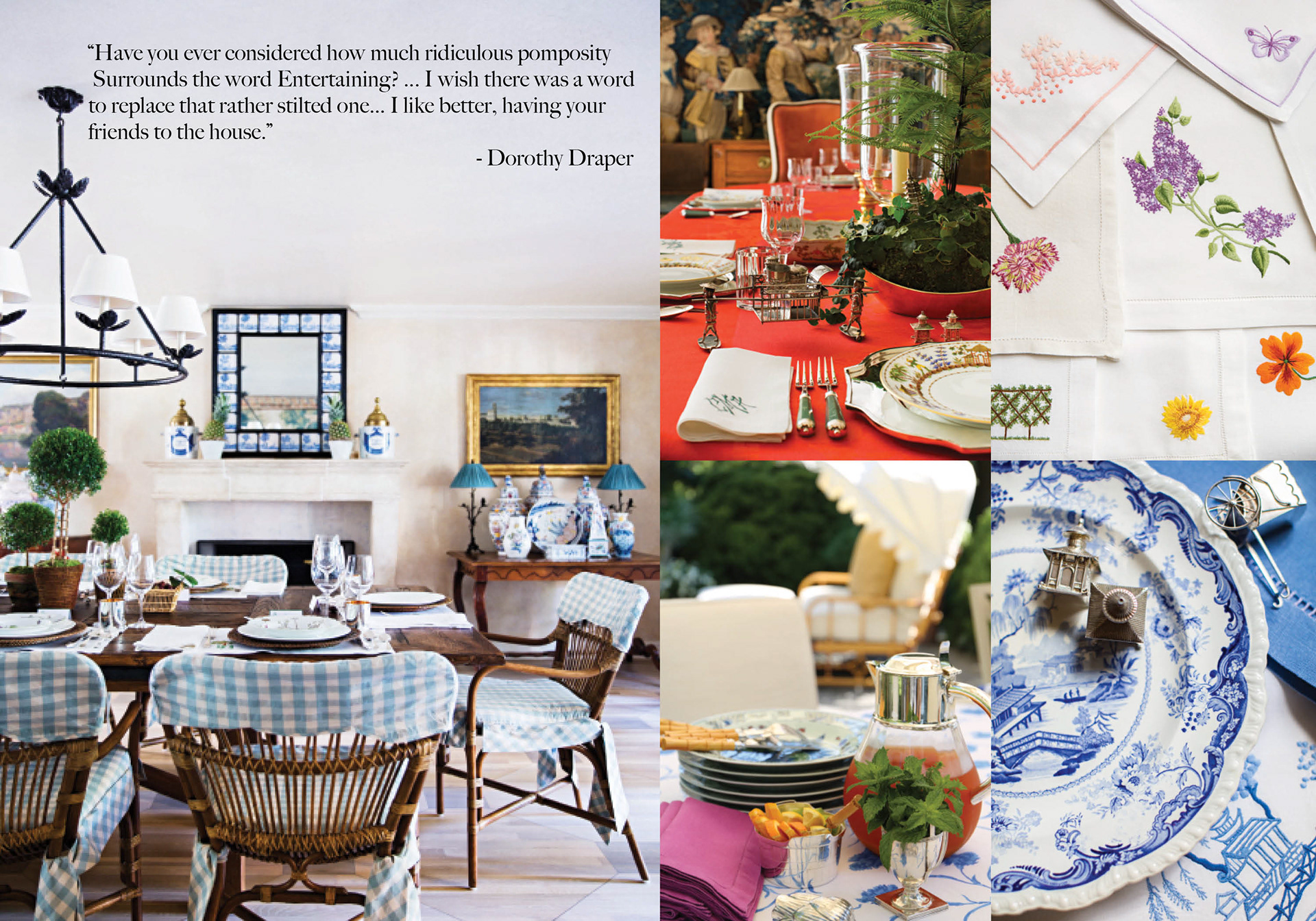 Charlotte Moss Entertains Marketing Brochure