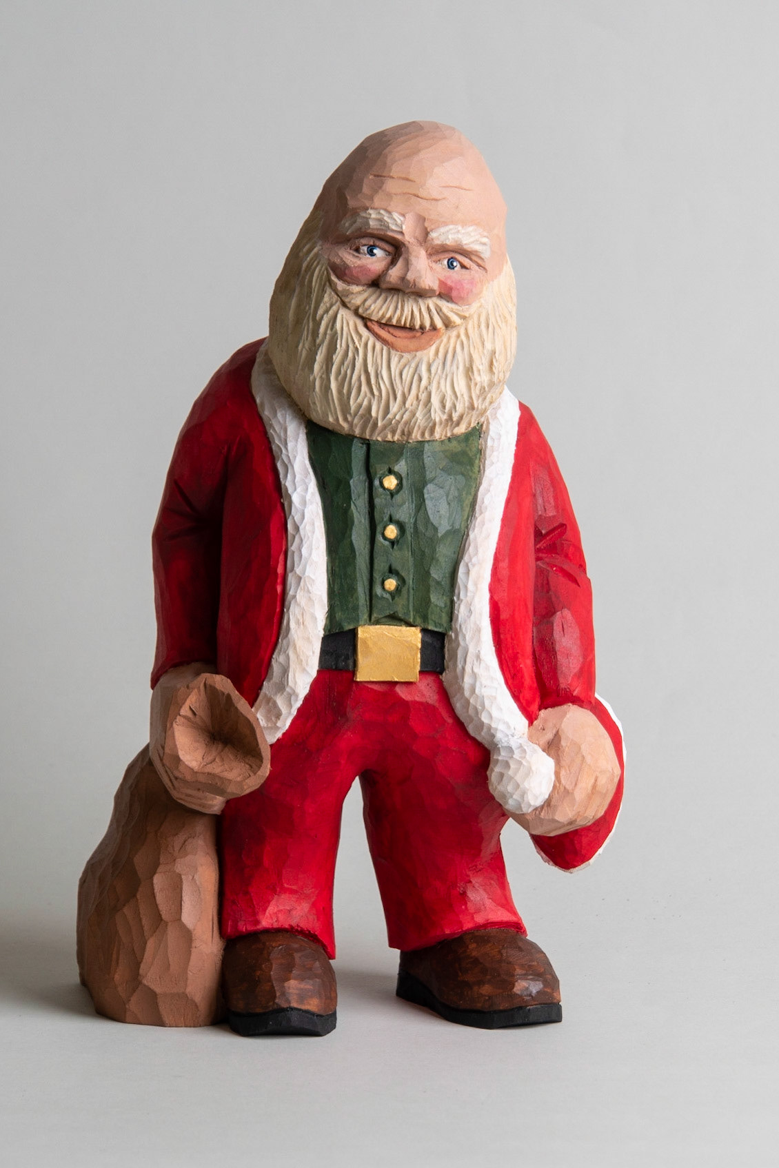 1470-Santa w/hat&amp;sacked 10in-$250