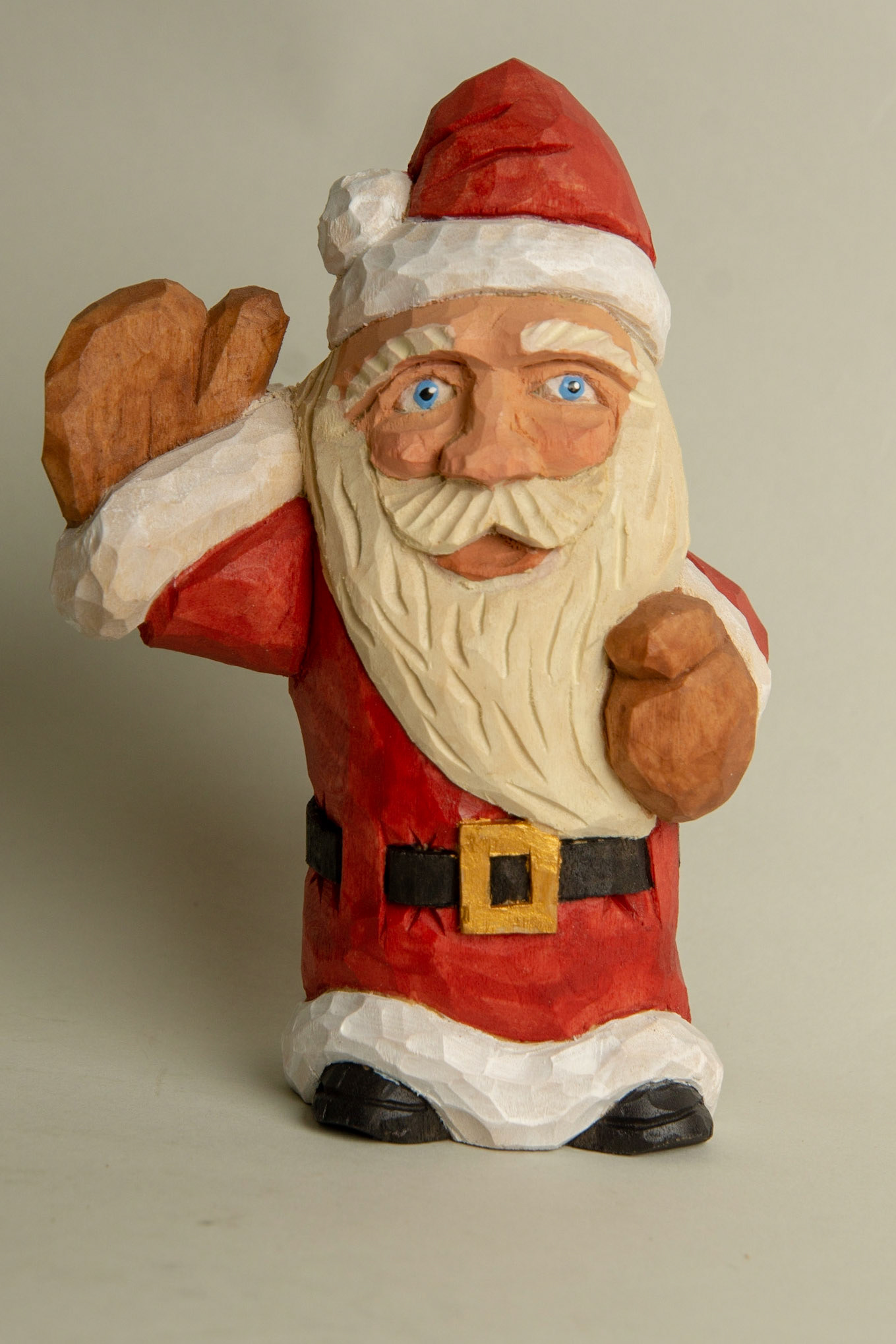 1035Small Waving Santa -- 4 3/4 inches tall -- $80