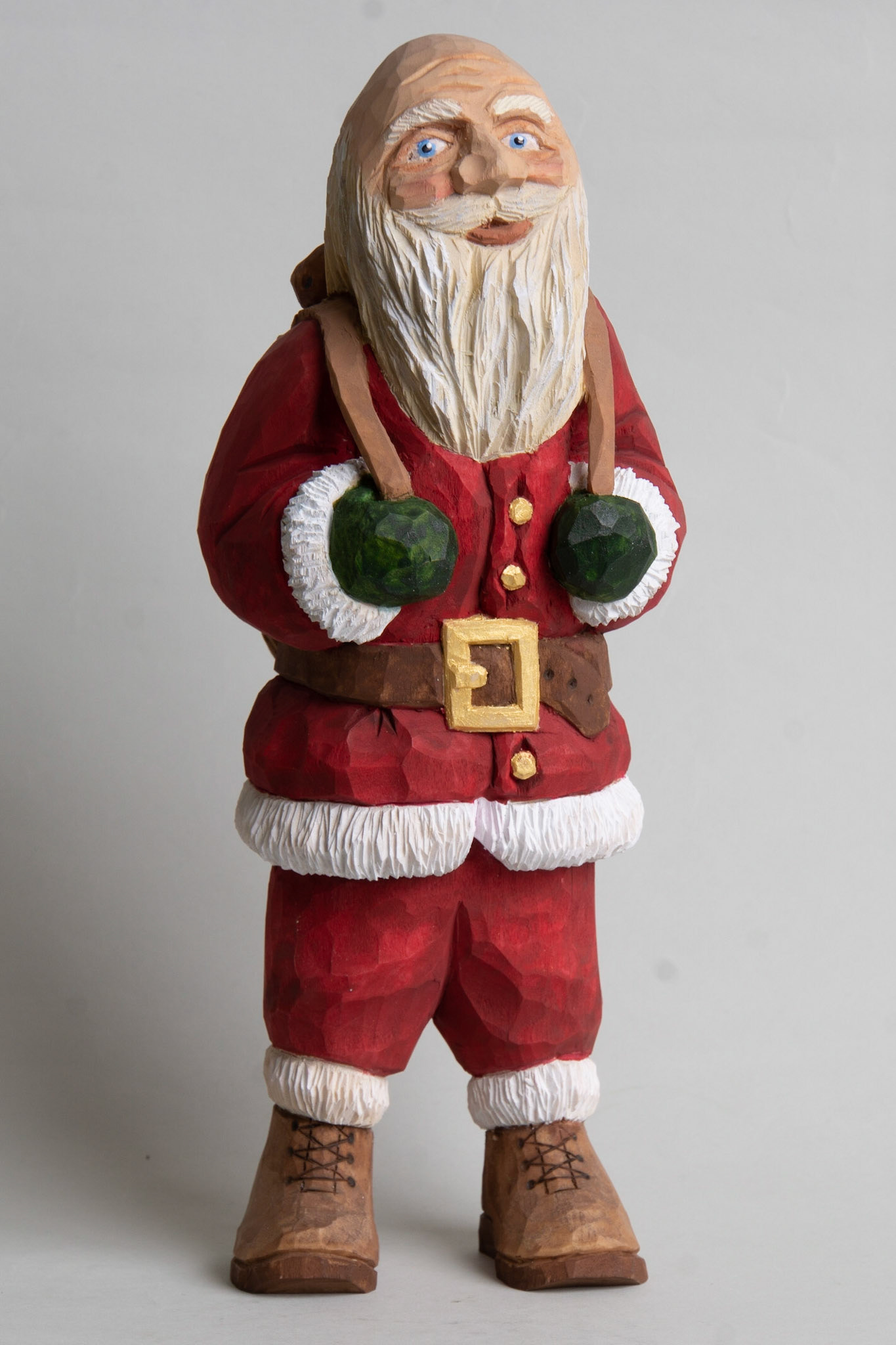 1123 Santa with Basket — 9 inches tall— $275