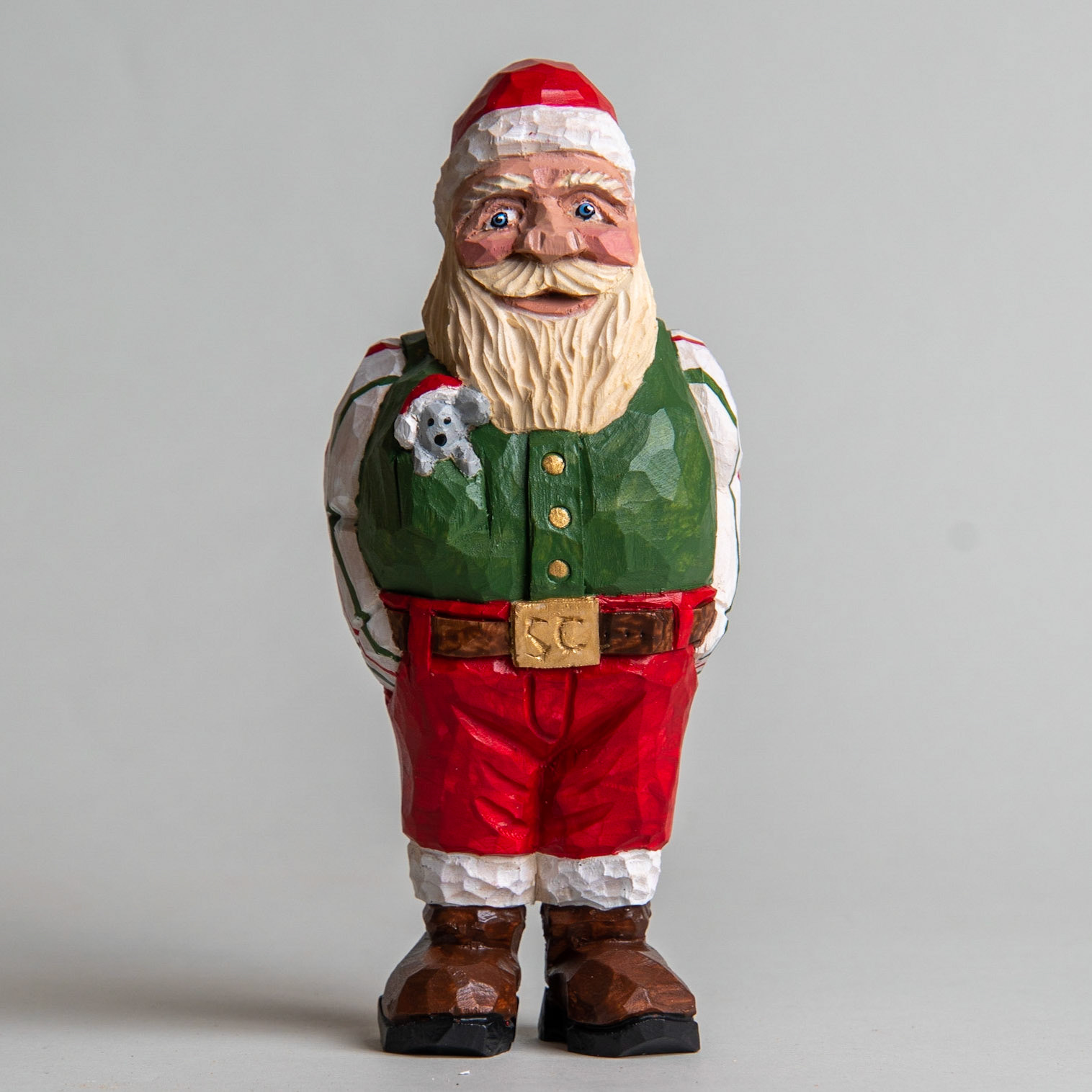 1513-Santa w/mouse-6in-$175